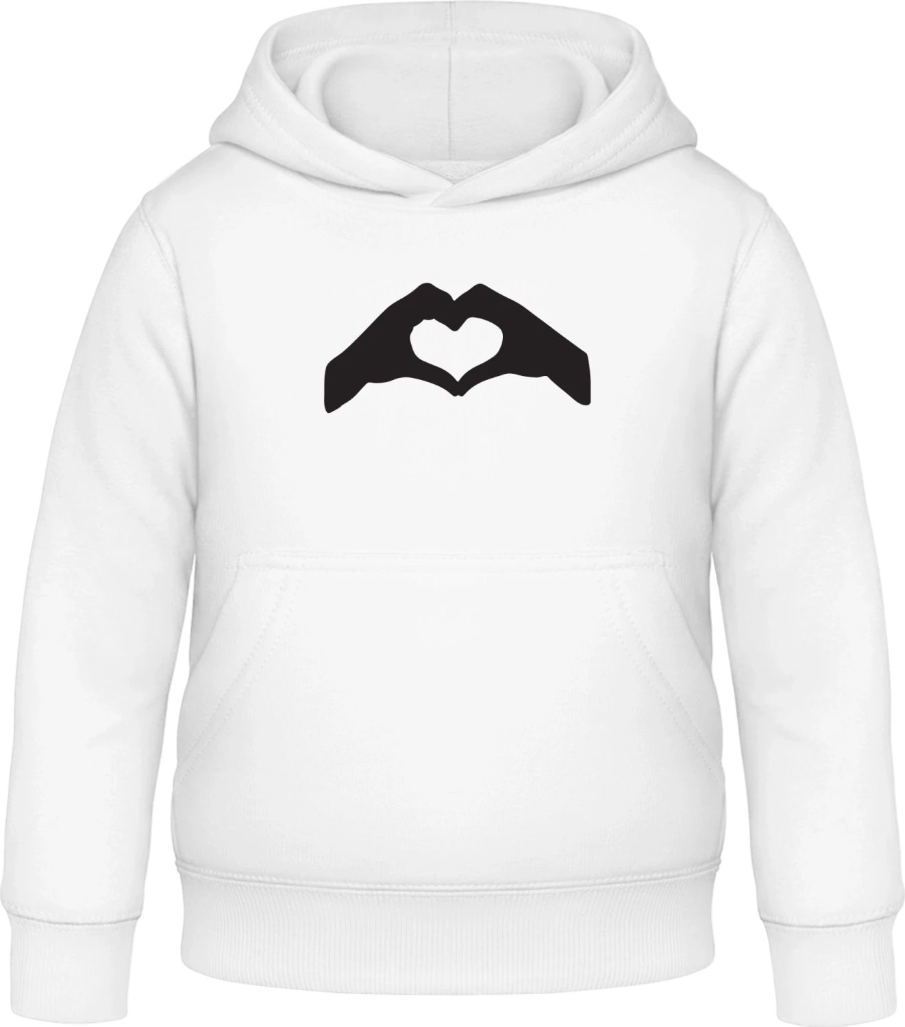 Heart Hands - Arctic white Awdis Hoodie Kids - Front