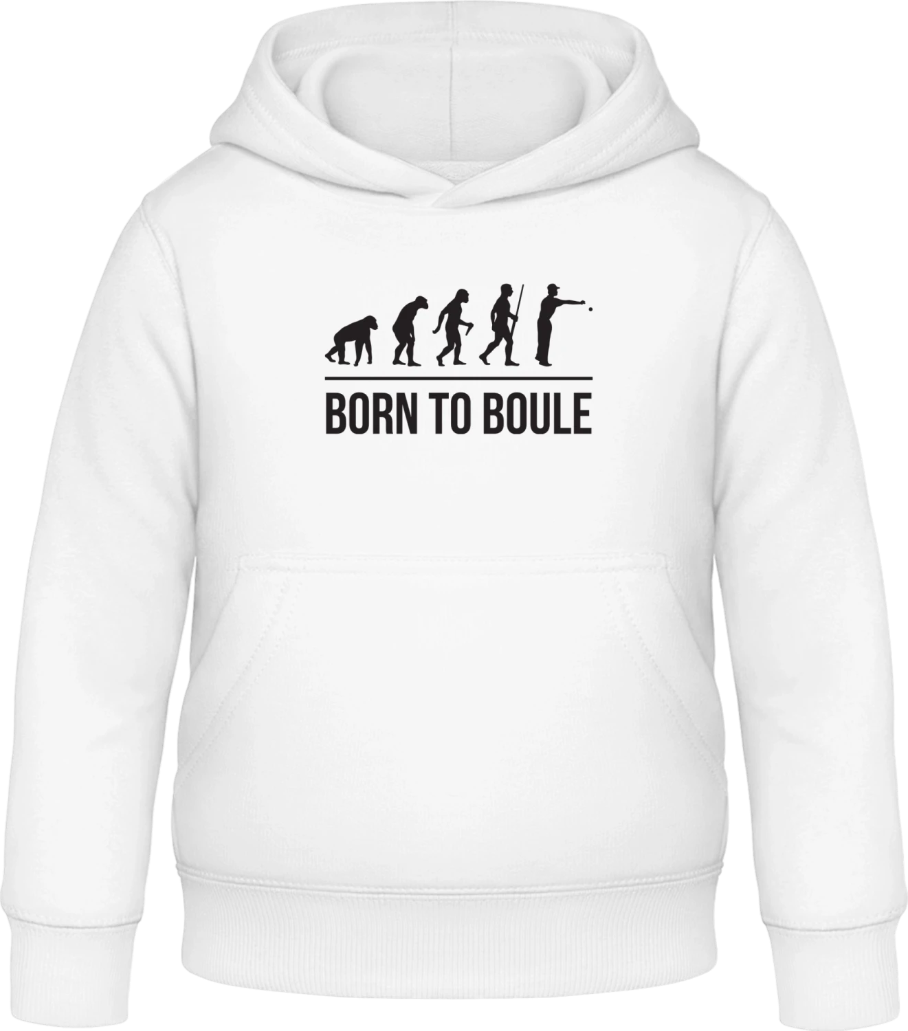 Born To Boule - Arctic white Awdis Hoodie Kids - Front