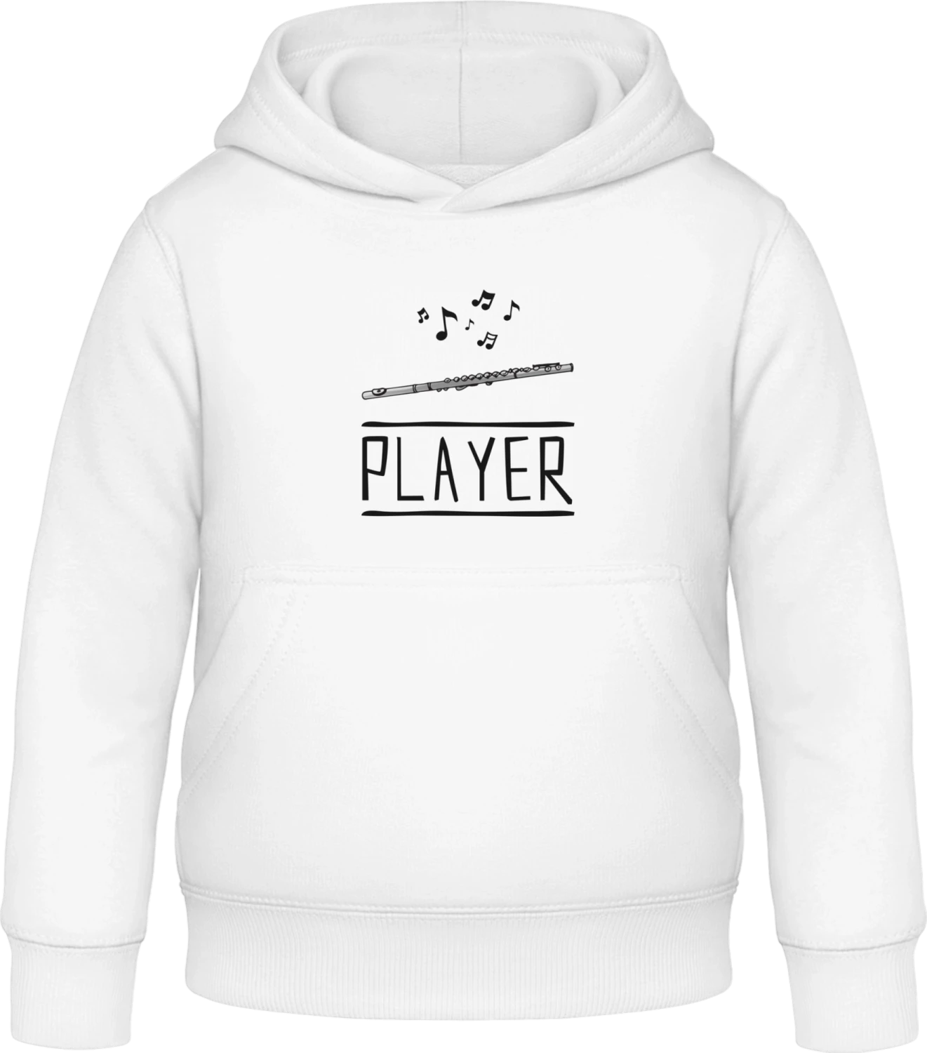 Flute Player - Arctic white Awdis Hoodie Kids - Front