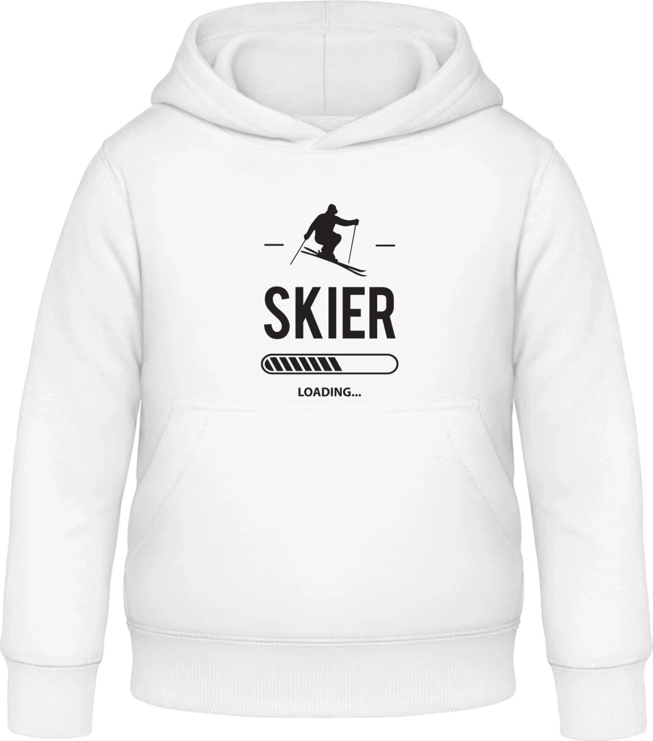 Skier Loading - Arctic white Awdis Hoodie Kids - Front