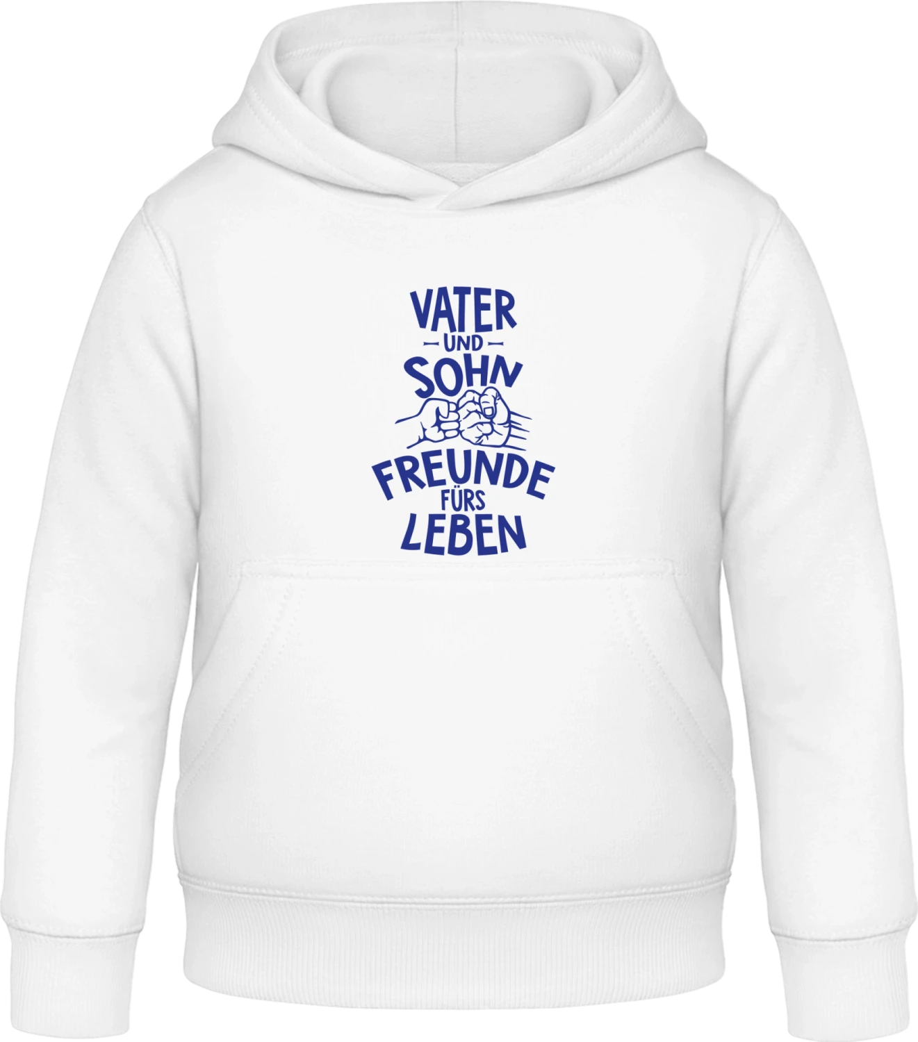 Vater und Sohn Freunde fürs Leben - Arctic white Awdis Hoodie Kids - Front