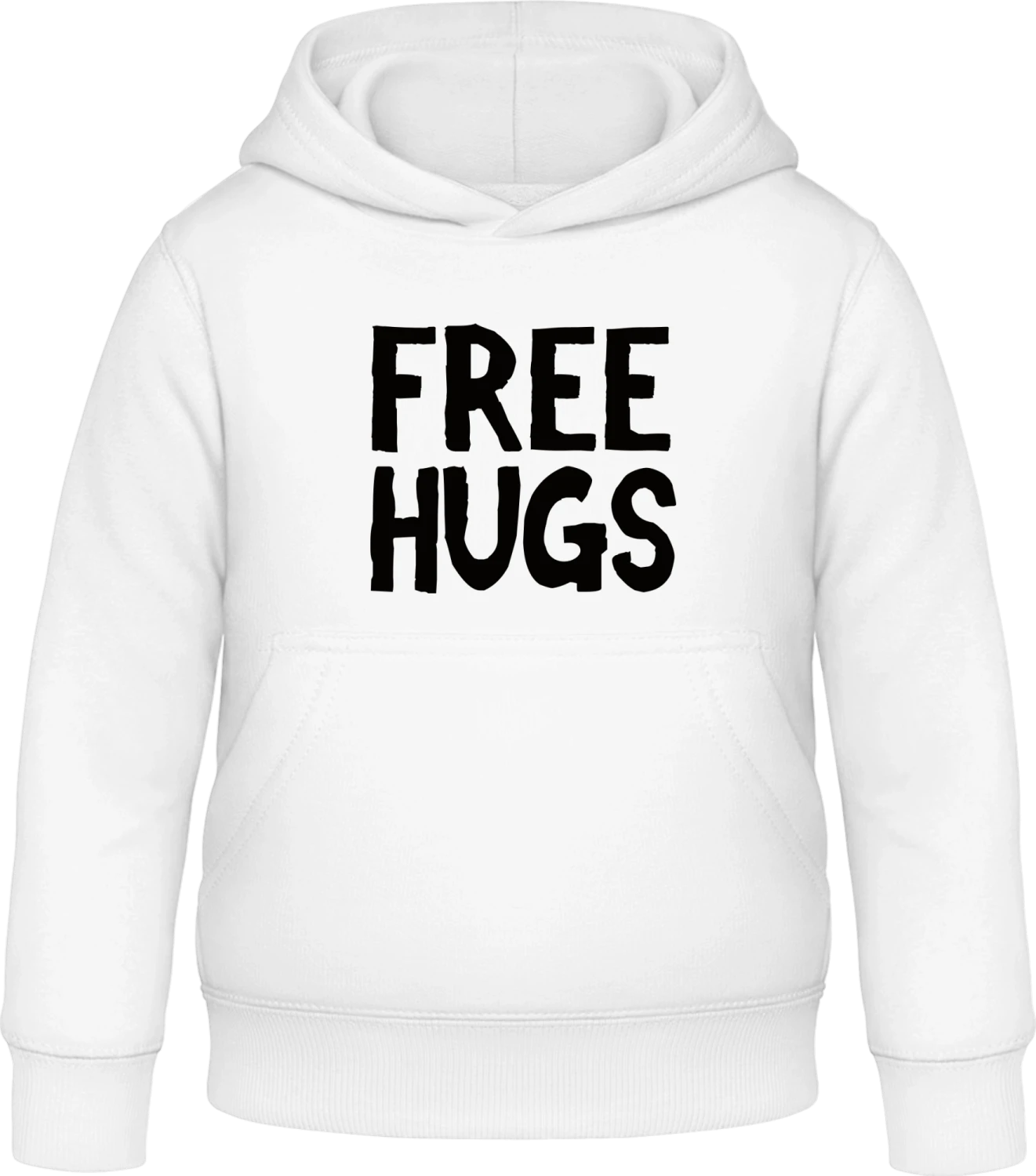 Free Hugs - Arctic white Awdis Hoodie Kids - Front