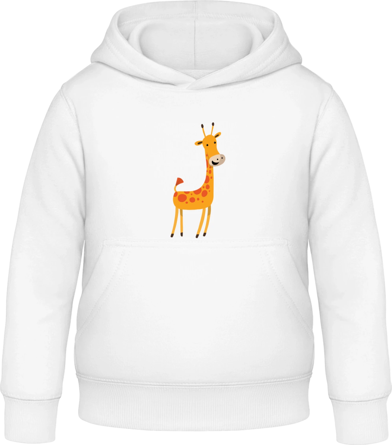 Happy Giraffe - Arctic white Awdis Hoodie Kids - Front