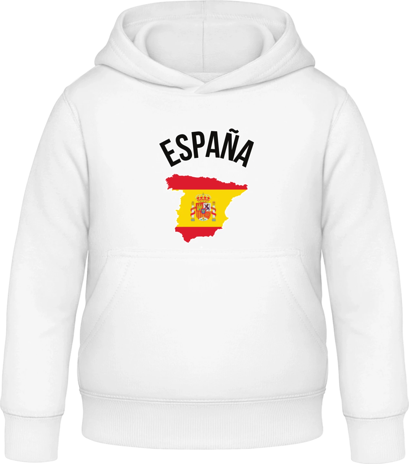 ESPANA Flag Fan - Arctic white Awdis Hoodie Kids - Front