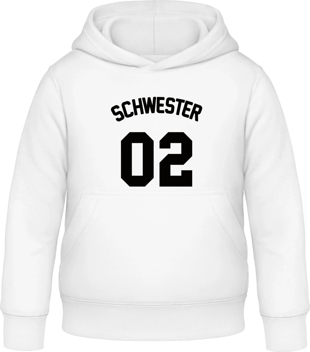 Schwester 02 - Arctic white Awdis Hoodie Kids - Front