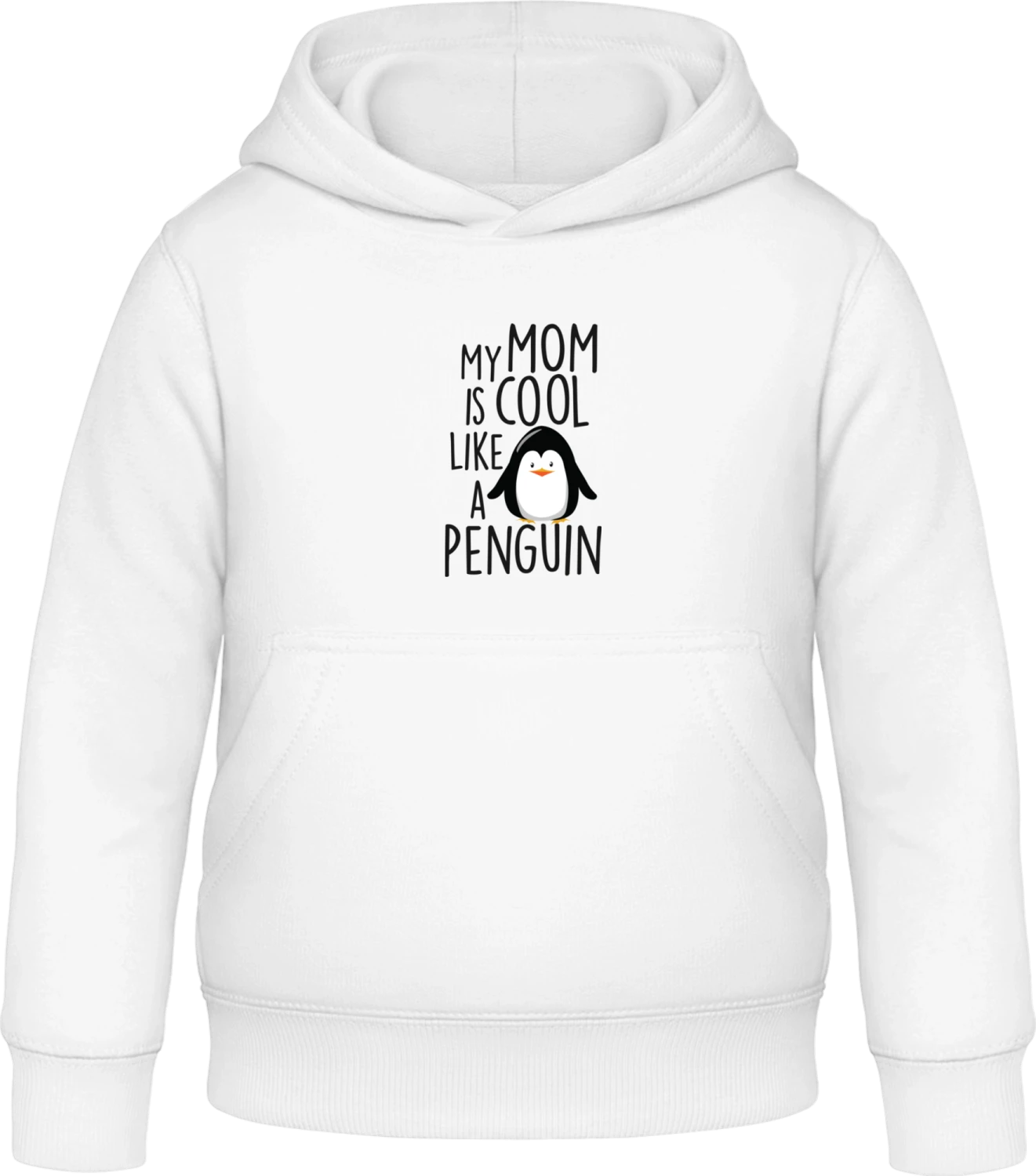 My Mom Is Cool Like A Penguin - Arctic white Awdis Hoodie Kids - Front