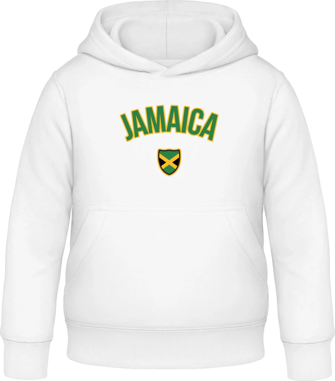 JAMAICA Fan - Arctic white Awdis Hoodie Kids - Front