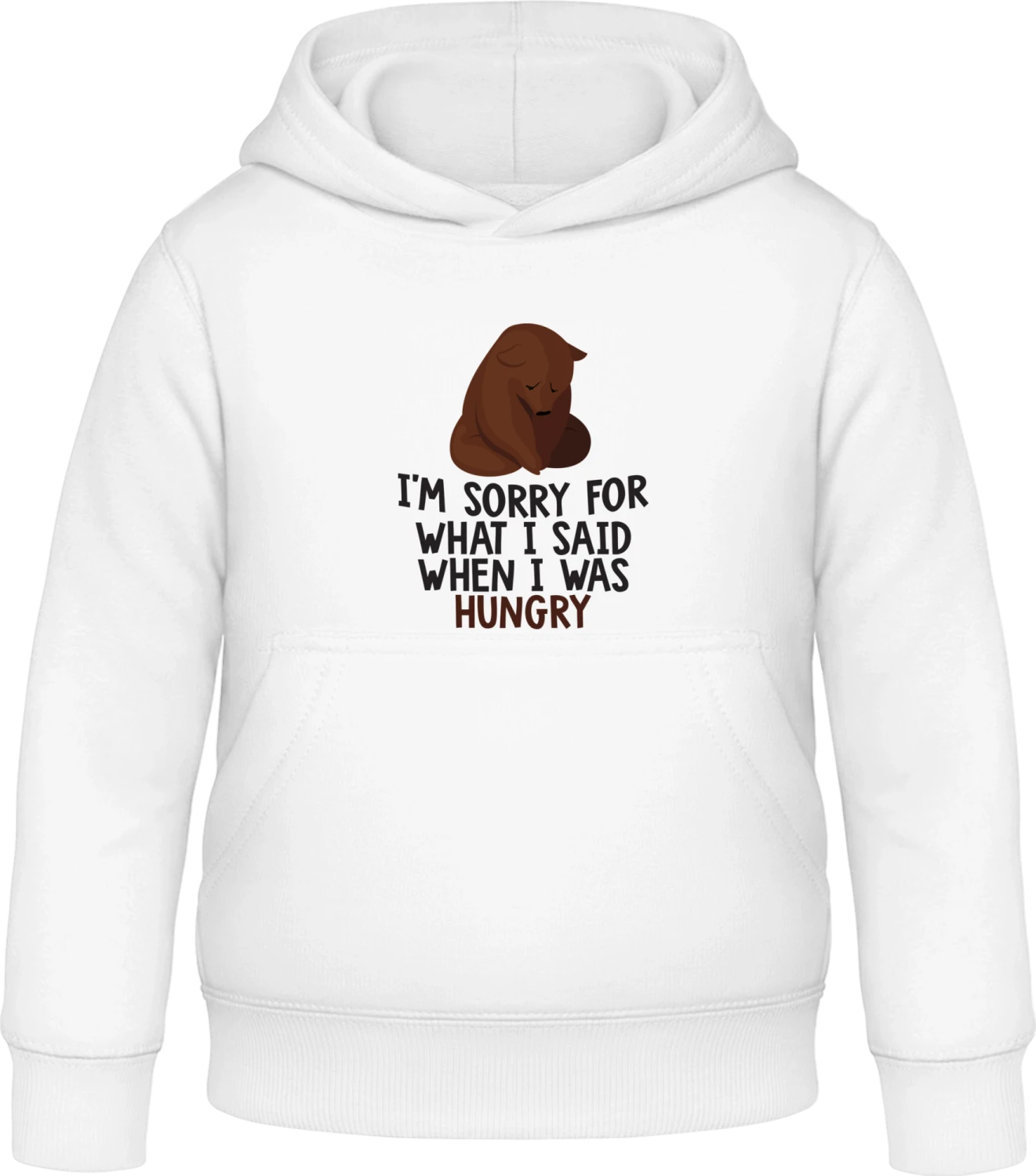 I'm Sorry For What I Said - Arctic white Awdis Hoodie Kids - Front