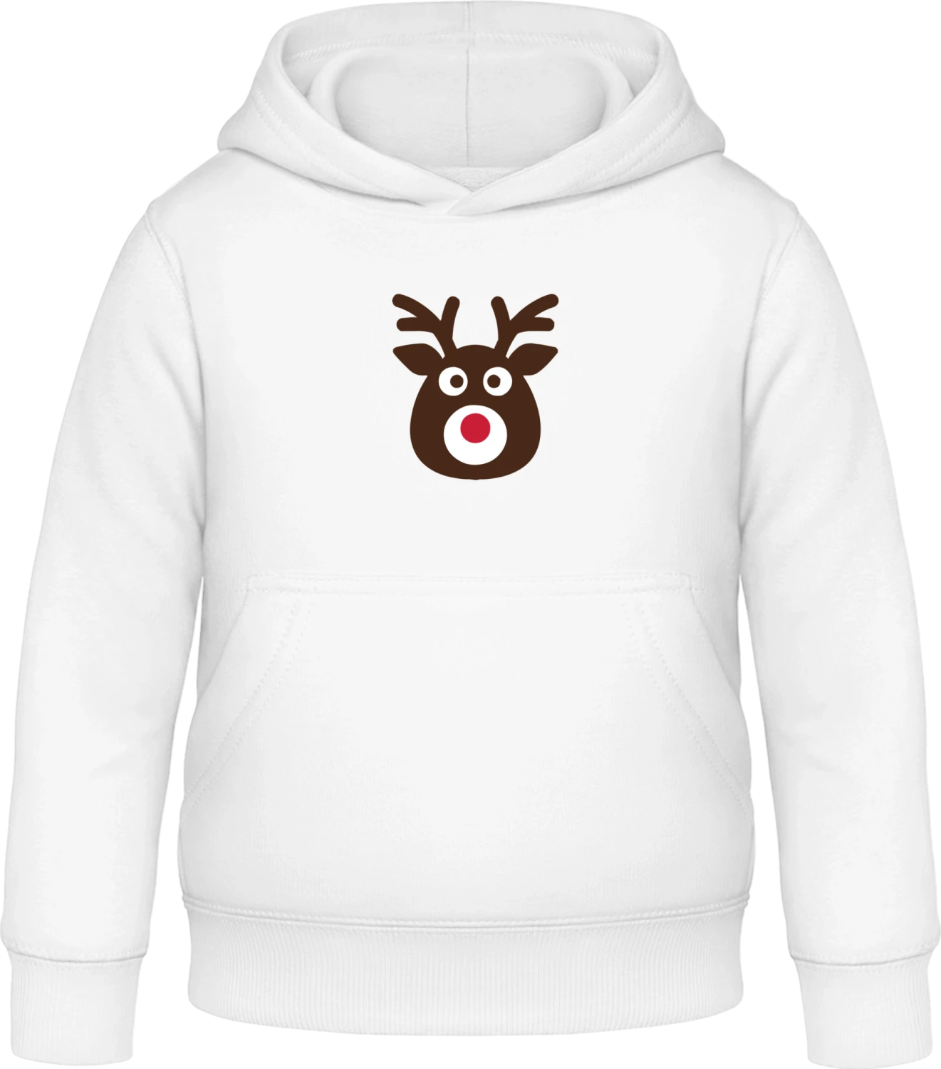 Red Nose Reindeer Rudolph - Arctic white Awdis Hoodie Kids - Front