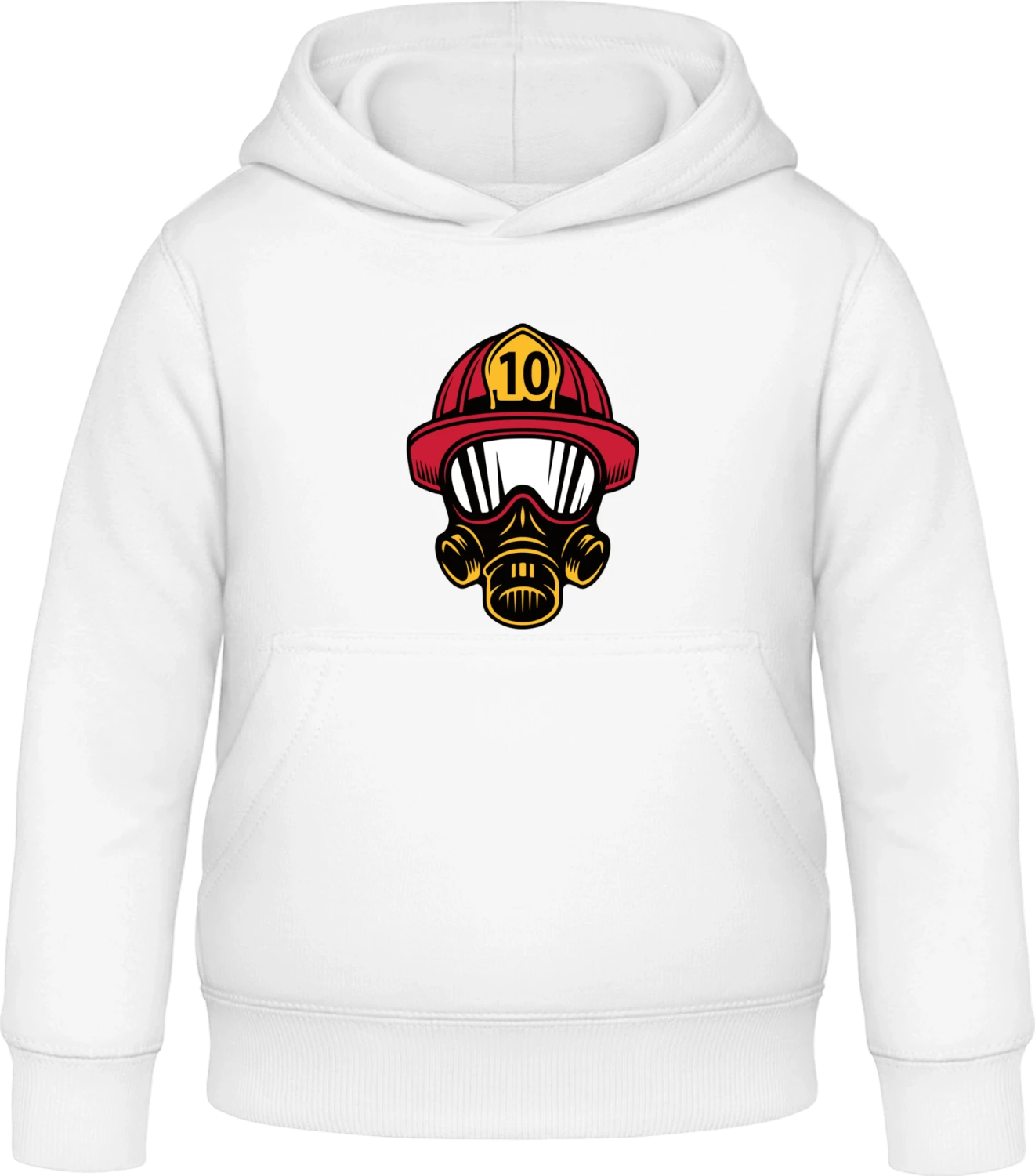 Firefighter Colored Mask - Arctic white Awdis Hoodie Kids - Front