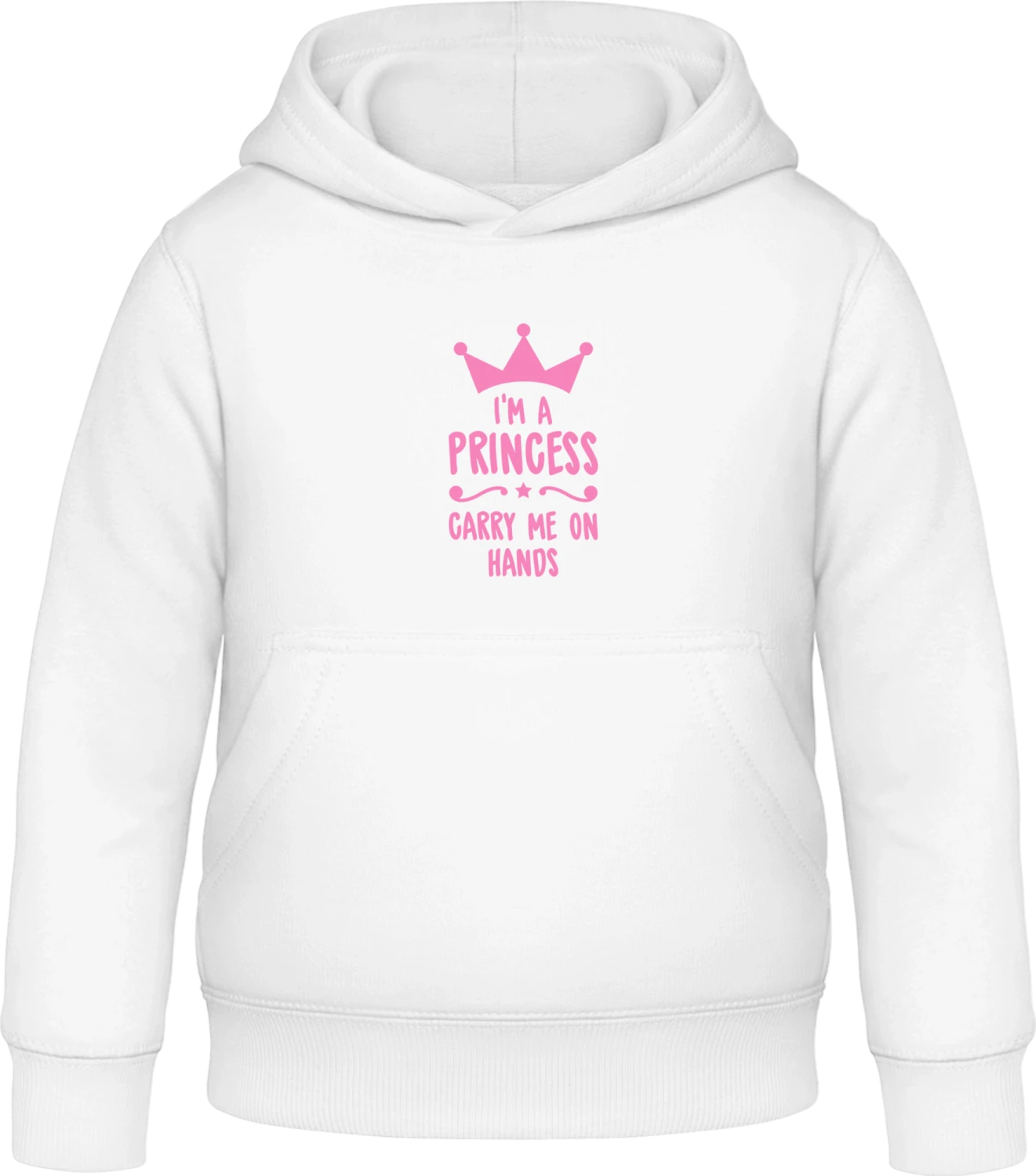 I'm A Princess Carry Me On Hands - Arctic white Awdis Hoodie Kids - Front