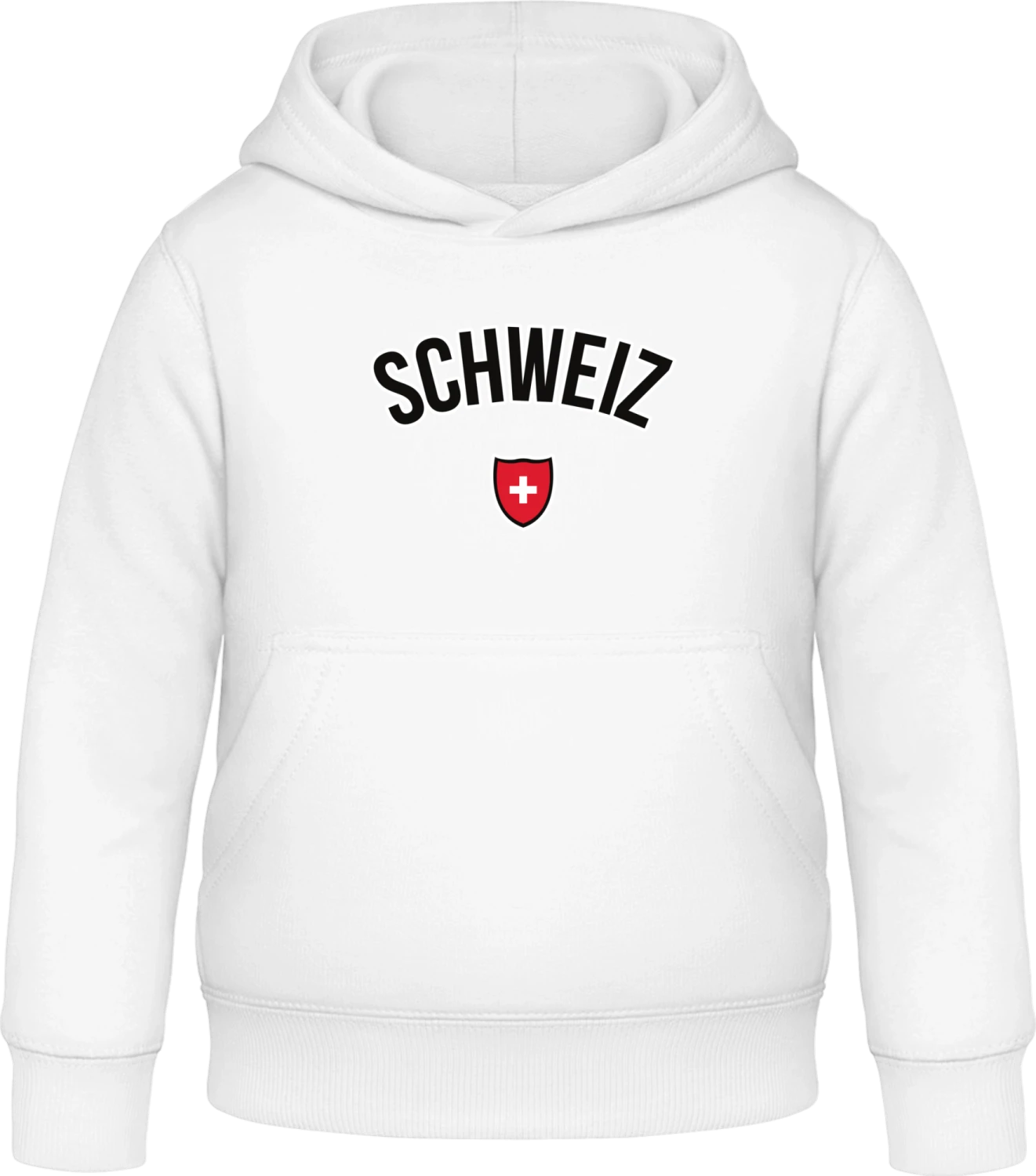 Schweiz - Arctic white Awdis Hoodie Kids - Front