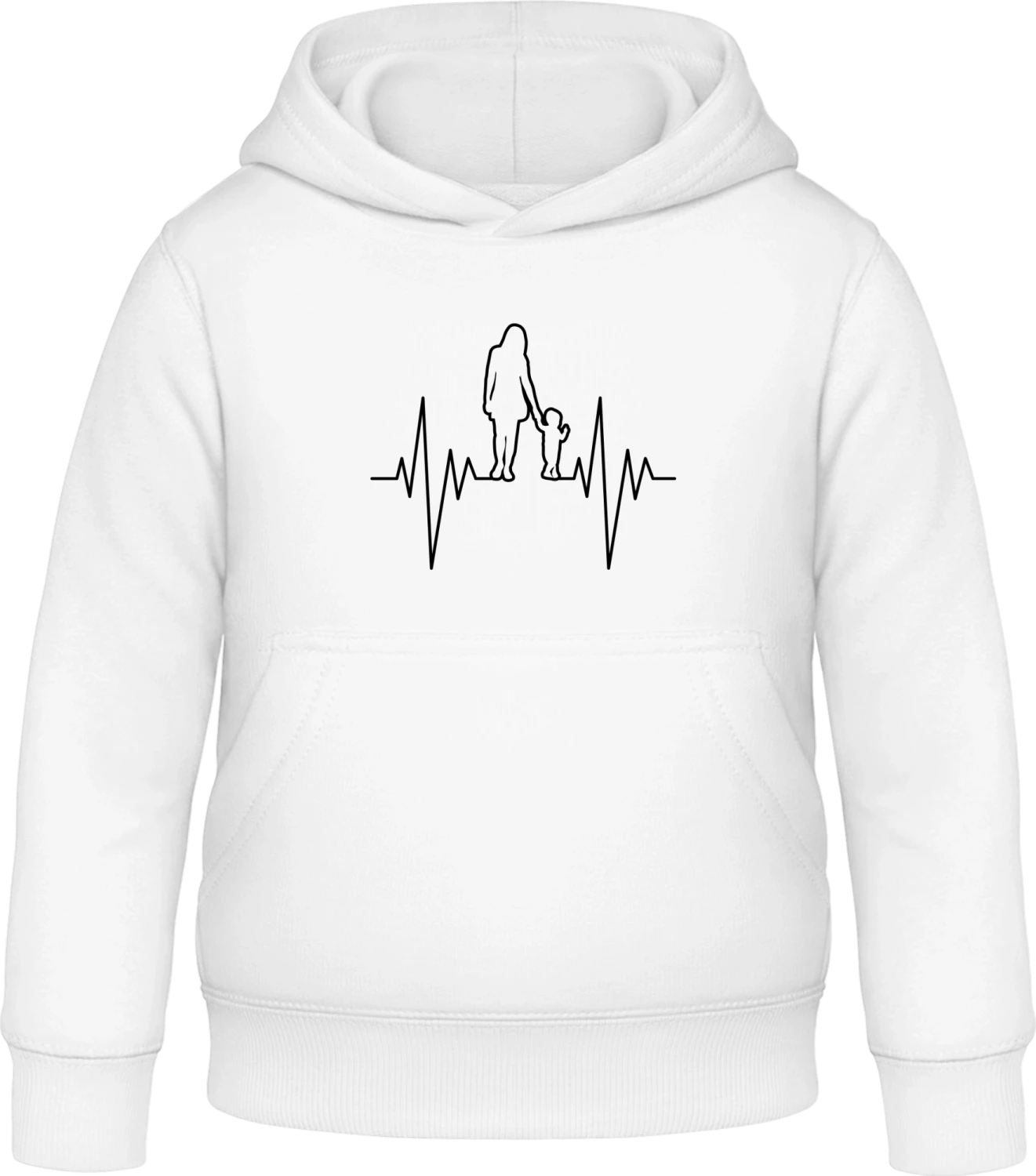 Mother And Son Pulse - Arctic white Awdis Hoodie Kids - Front