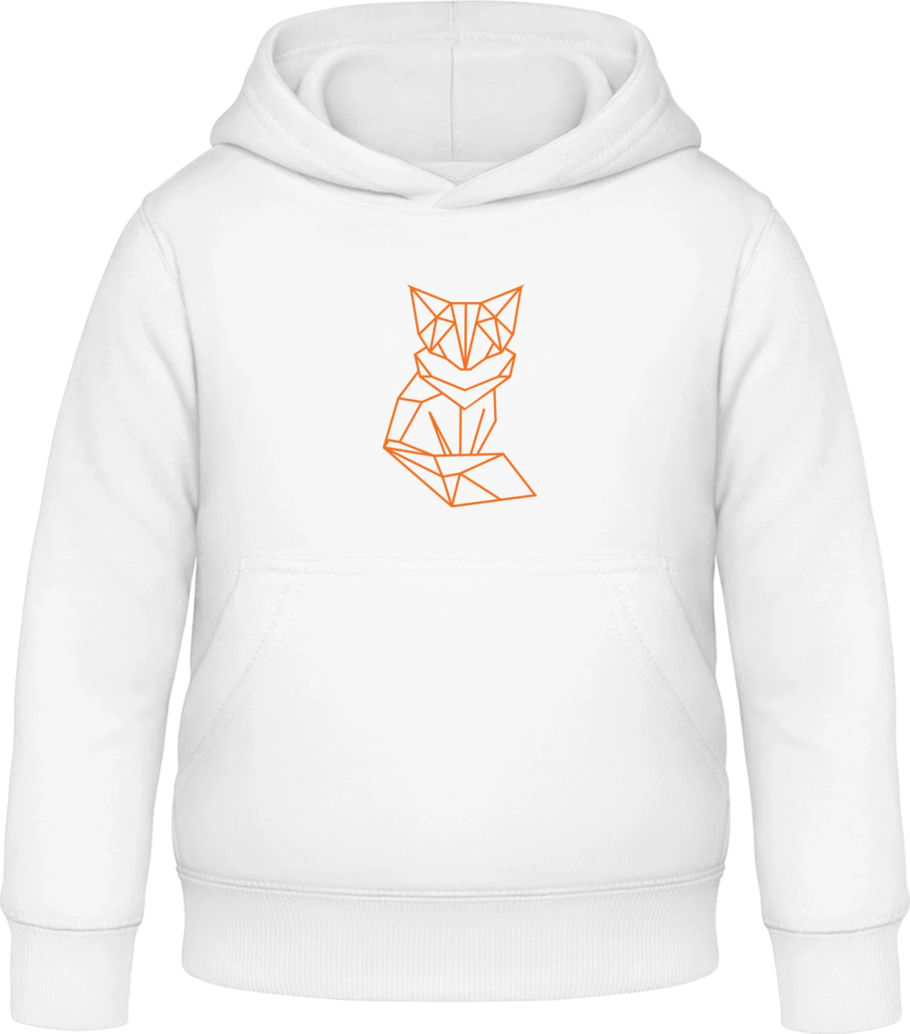 Geometric Fox - Arctic white Awdis Hoodie Kids - Front