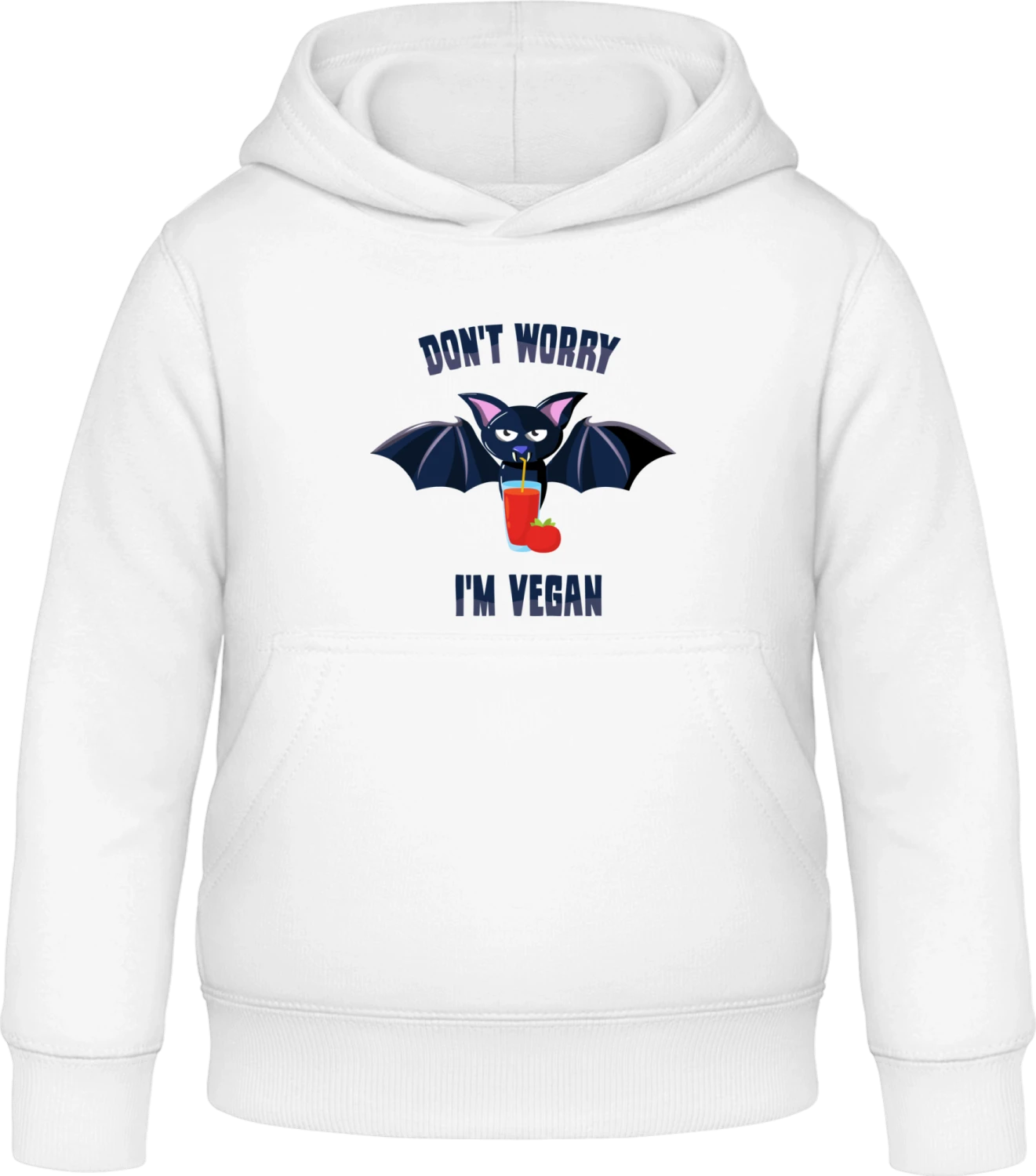 Don´t Worry I´m Vegan - Arctic white Awdis Hoodie Kids - Front