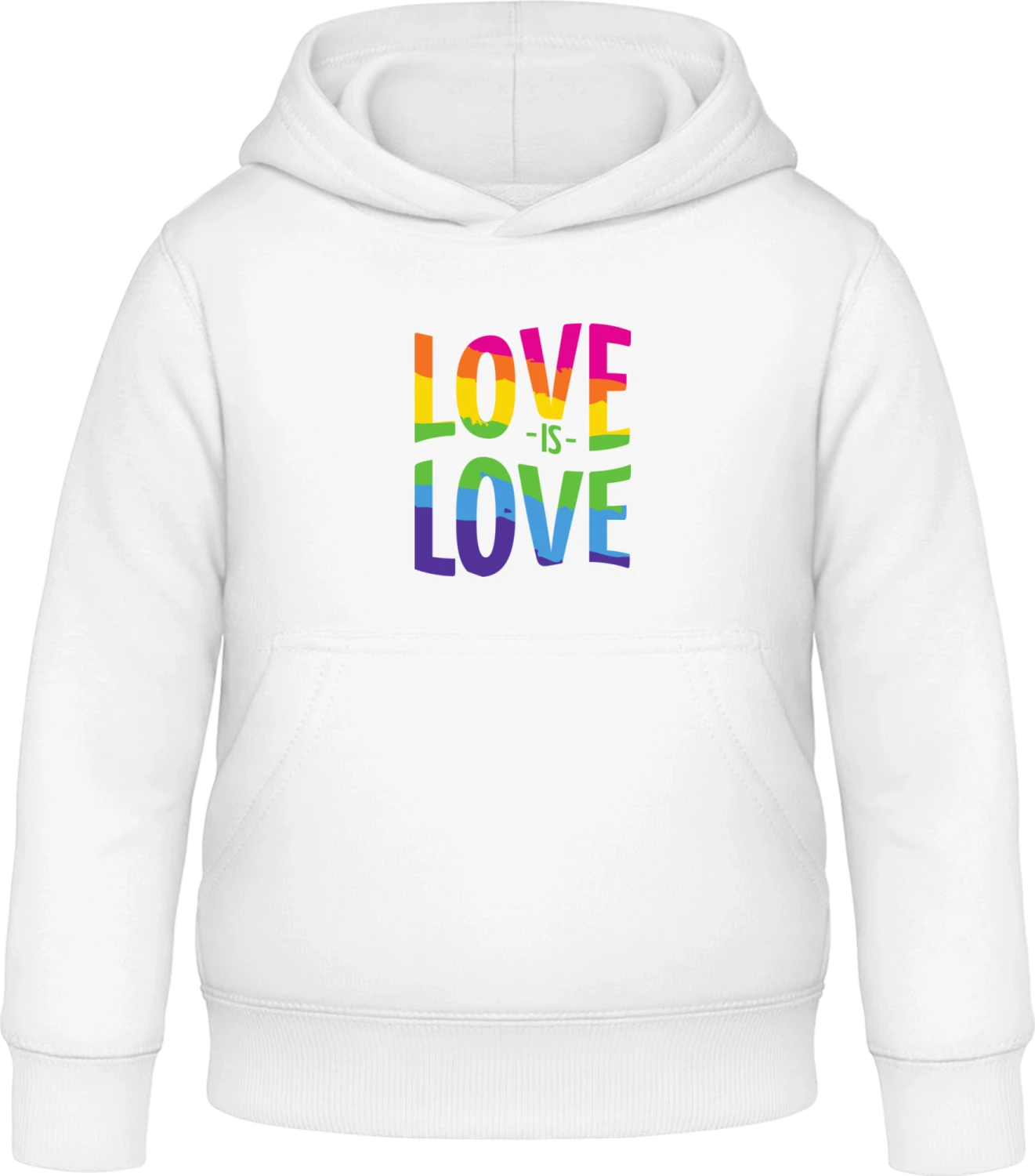 Love Is Love - Arctic white Awdis Hoodie Kids - Front