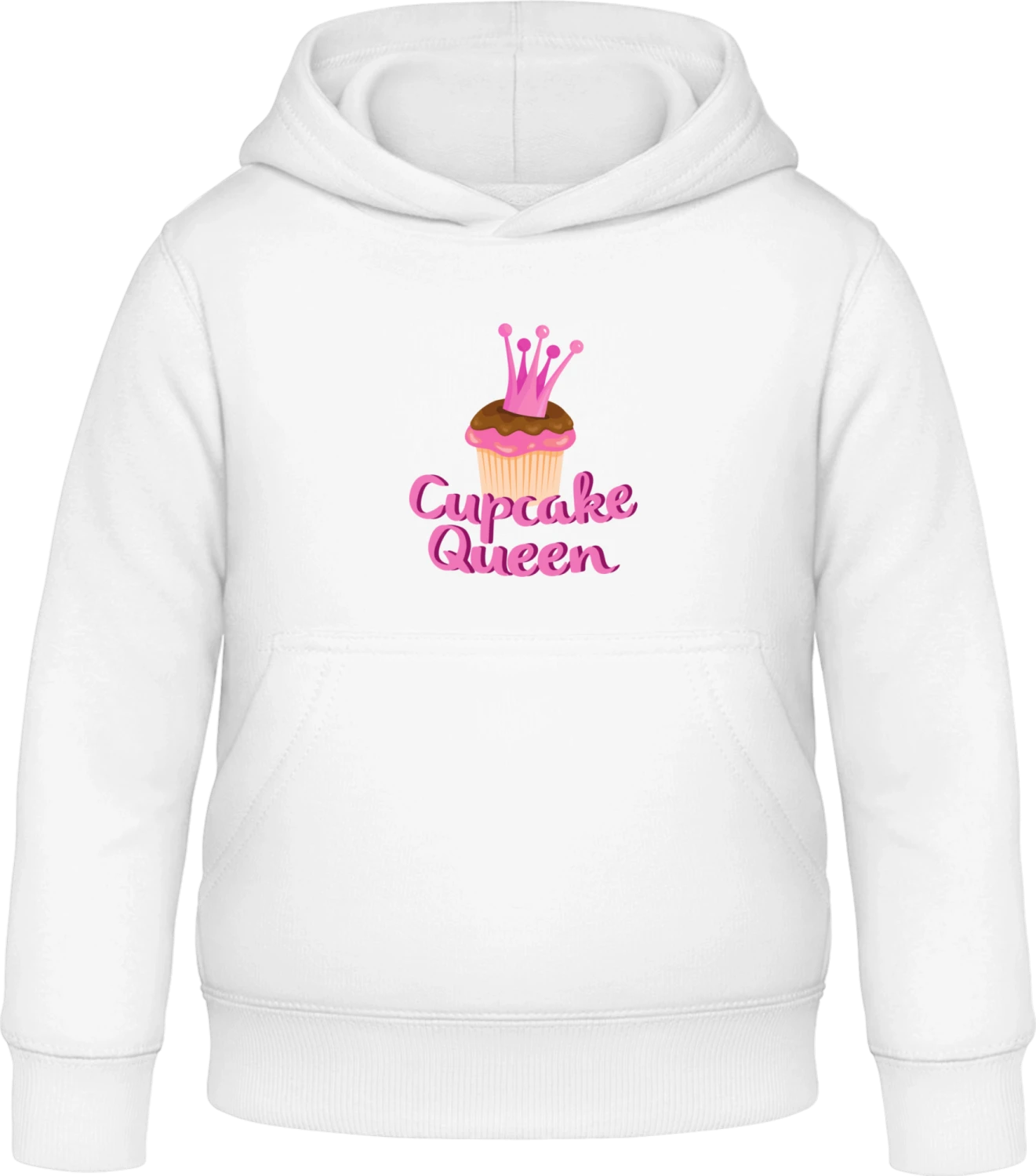 Cupcake Queen Illustration - Arctic white Awdis Hoodie Kids - Front