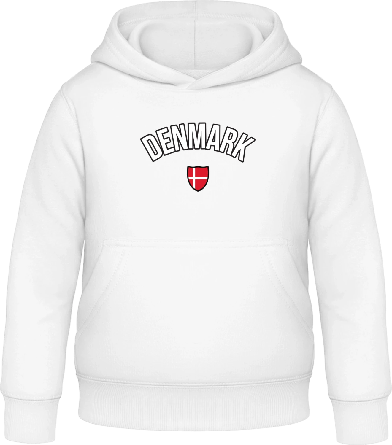 DENMARK Fan - Arctic white Awdis Hoodie Kids - Front