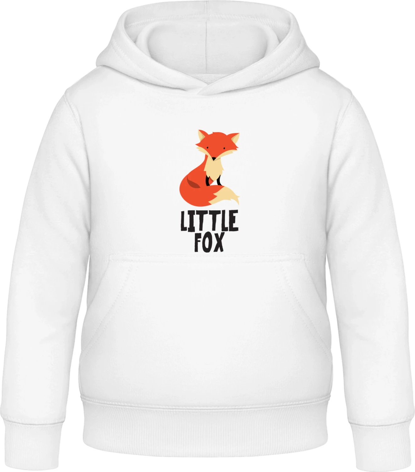 Little Fox - Arctic white Awdis Hoodie Kids - Front