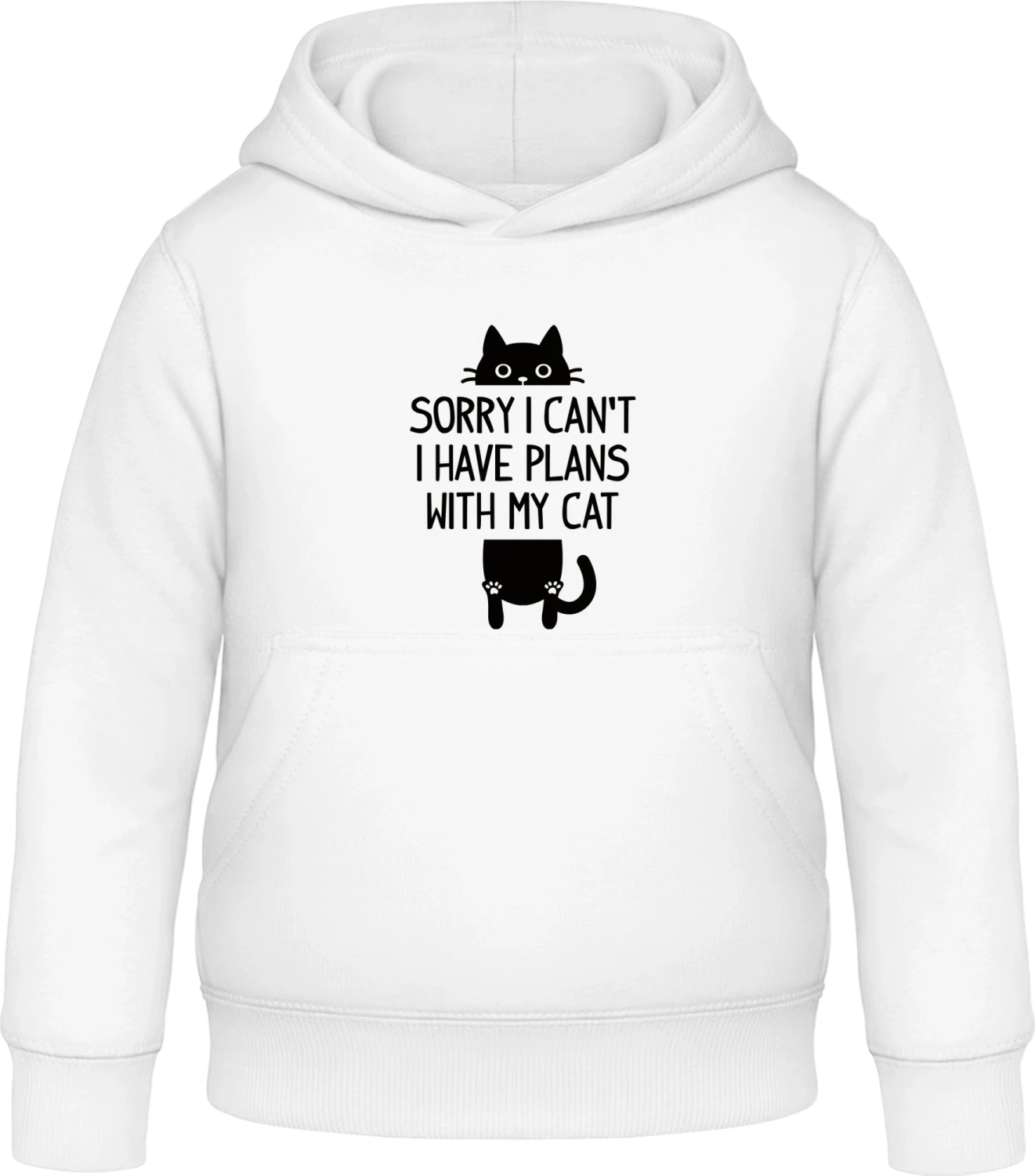 I Have Plans With My Cat - Arctic white Awdis Hoodie Kids - Front