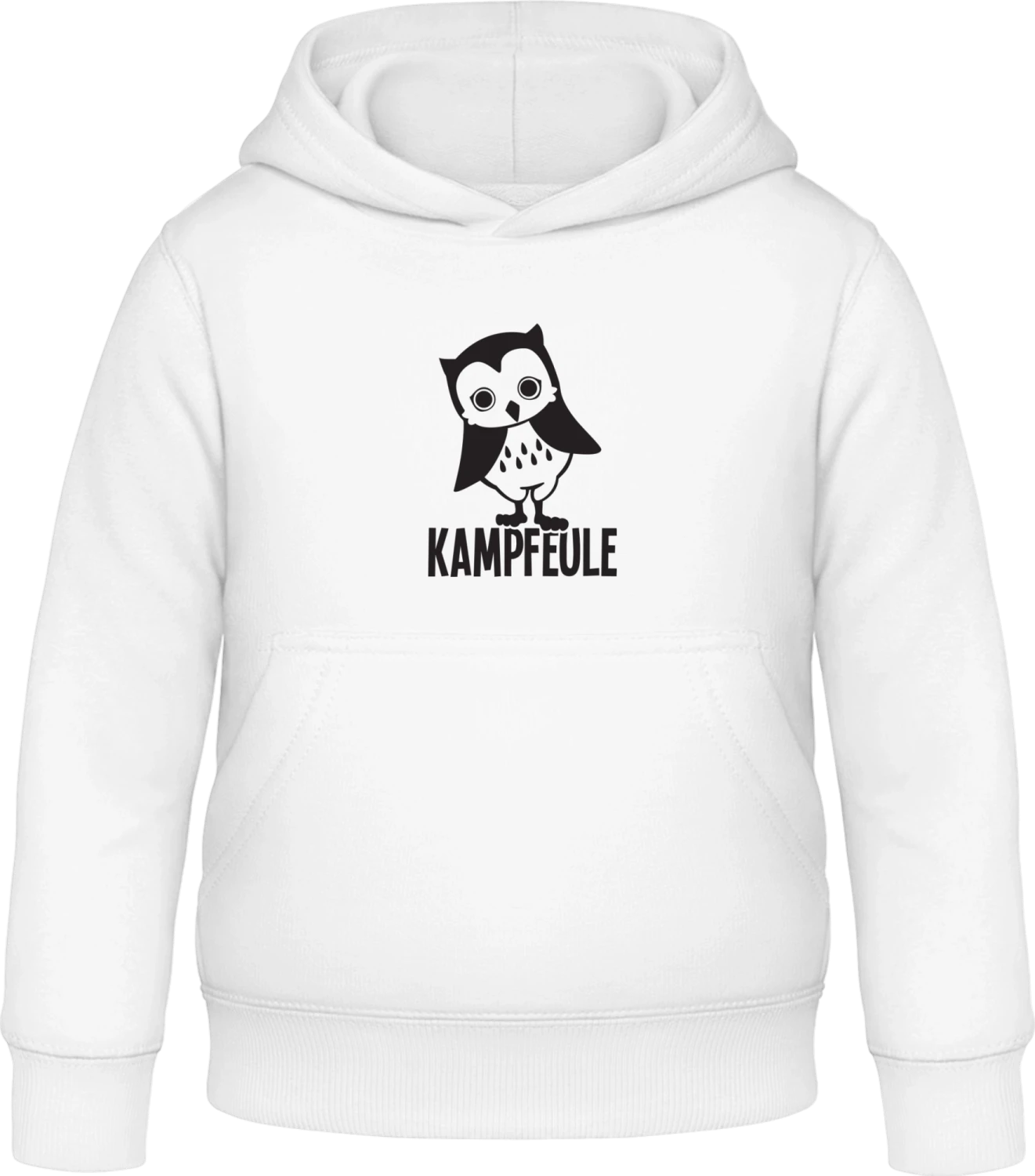 Kampfeule - Arctic white Awdis Hoodie Kids - Front