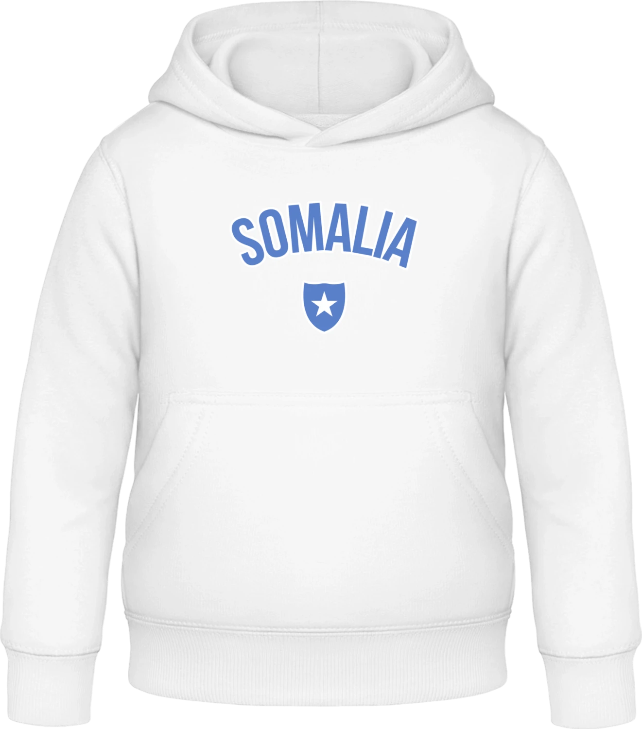 SOMALIA Fan - Arctic white Awdis Hoodie Kids - Front