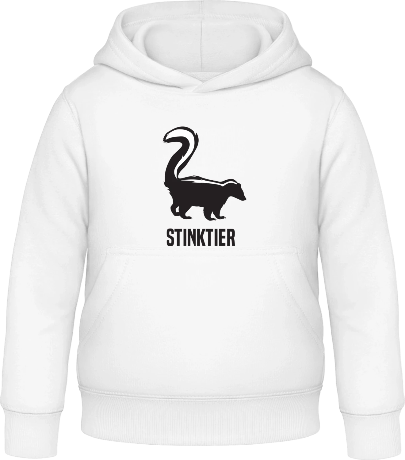 Stinktier Silhouette - Arctic white Awdis Hoodie Kids - Front