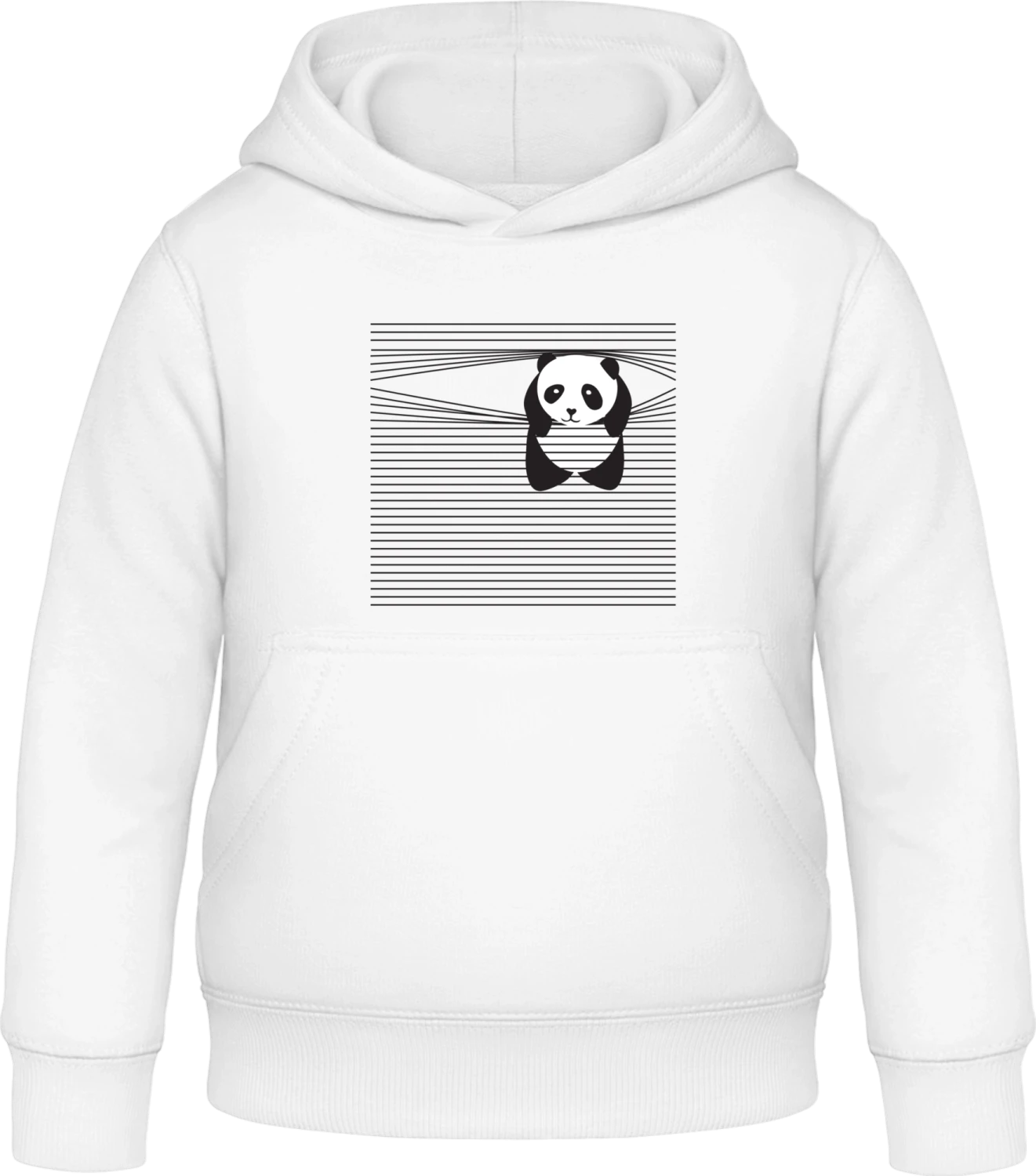 Panda Between The Lines - Arctic white Awdis Hoodie Kids - Front