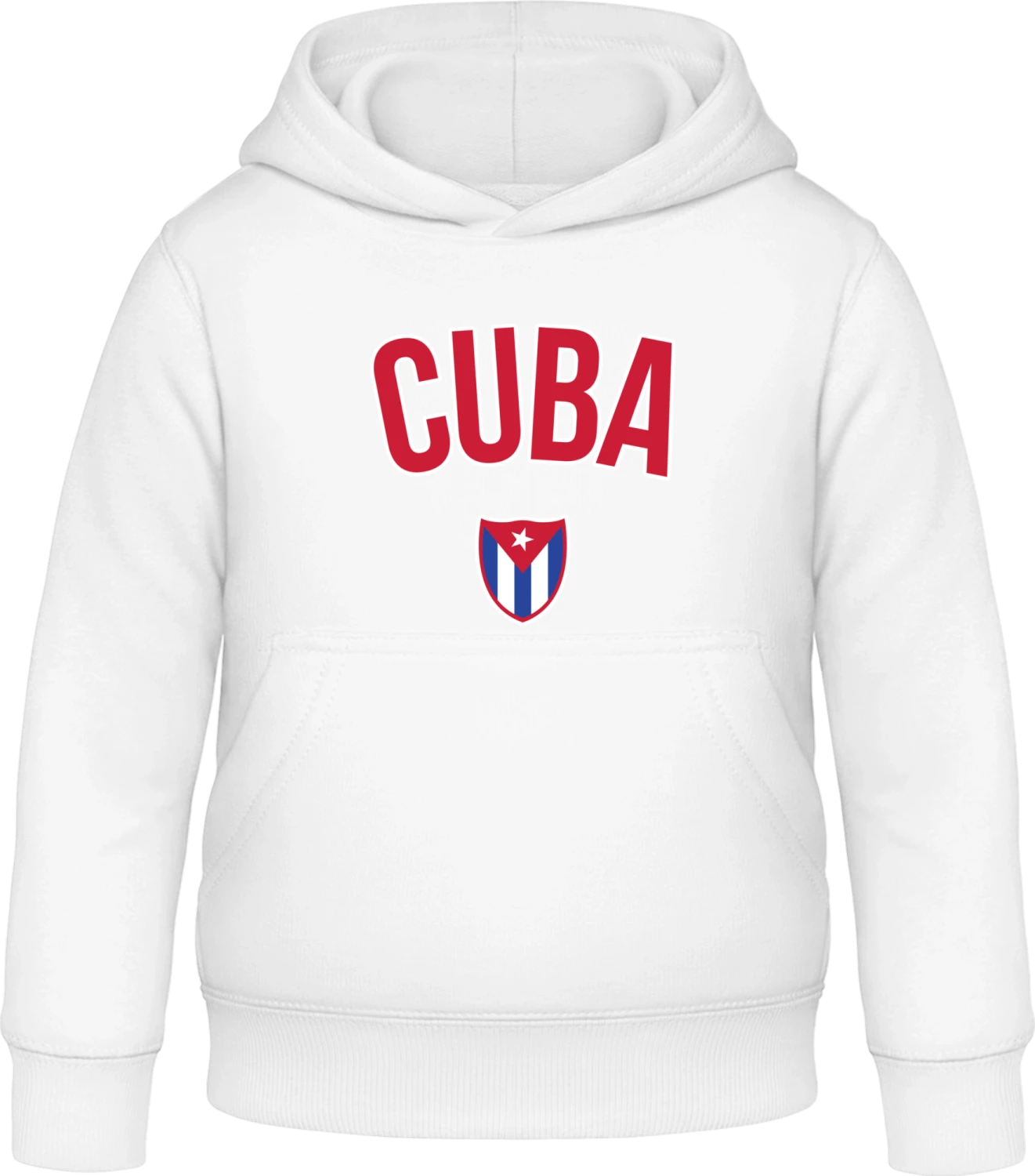 CUBA Fan - Arctic white Awdis Hoodie Kids - Front