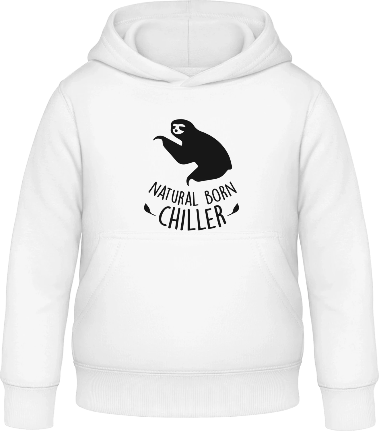 Natural Born Chiller Sloth - Arctic white Awdis Hoodie Kids - Front