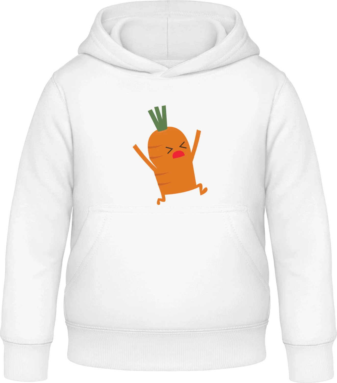 Screaming Carrot - Arctic white Awdis Hoodie Kids - Front