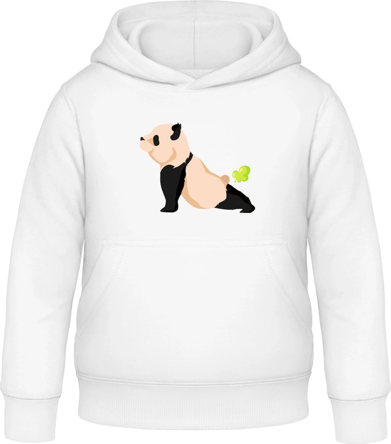 Panda Fart - Arctic white Awdis Hoodie Kids - Front