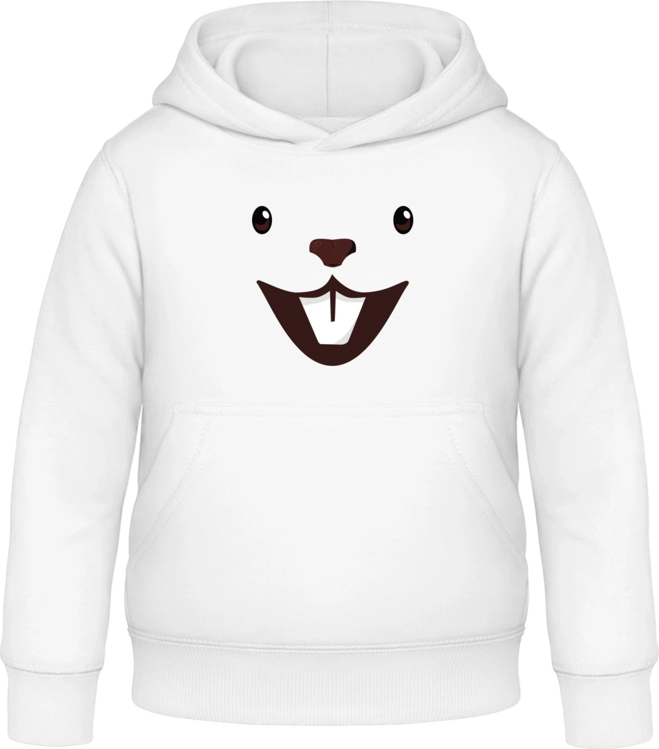 Squirrel Face - Arctic white Awdis Hoodie Kids - Front