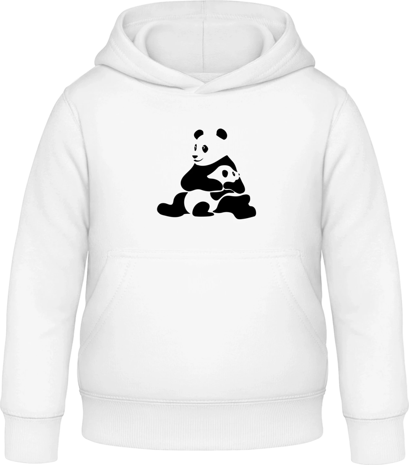 Panda Mama And Baby - Arctic white Awdis Hoodie Kids - Front