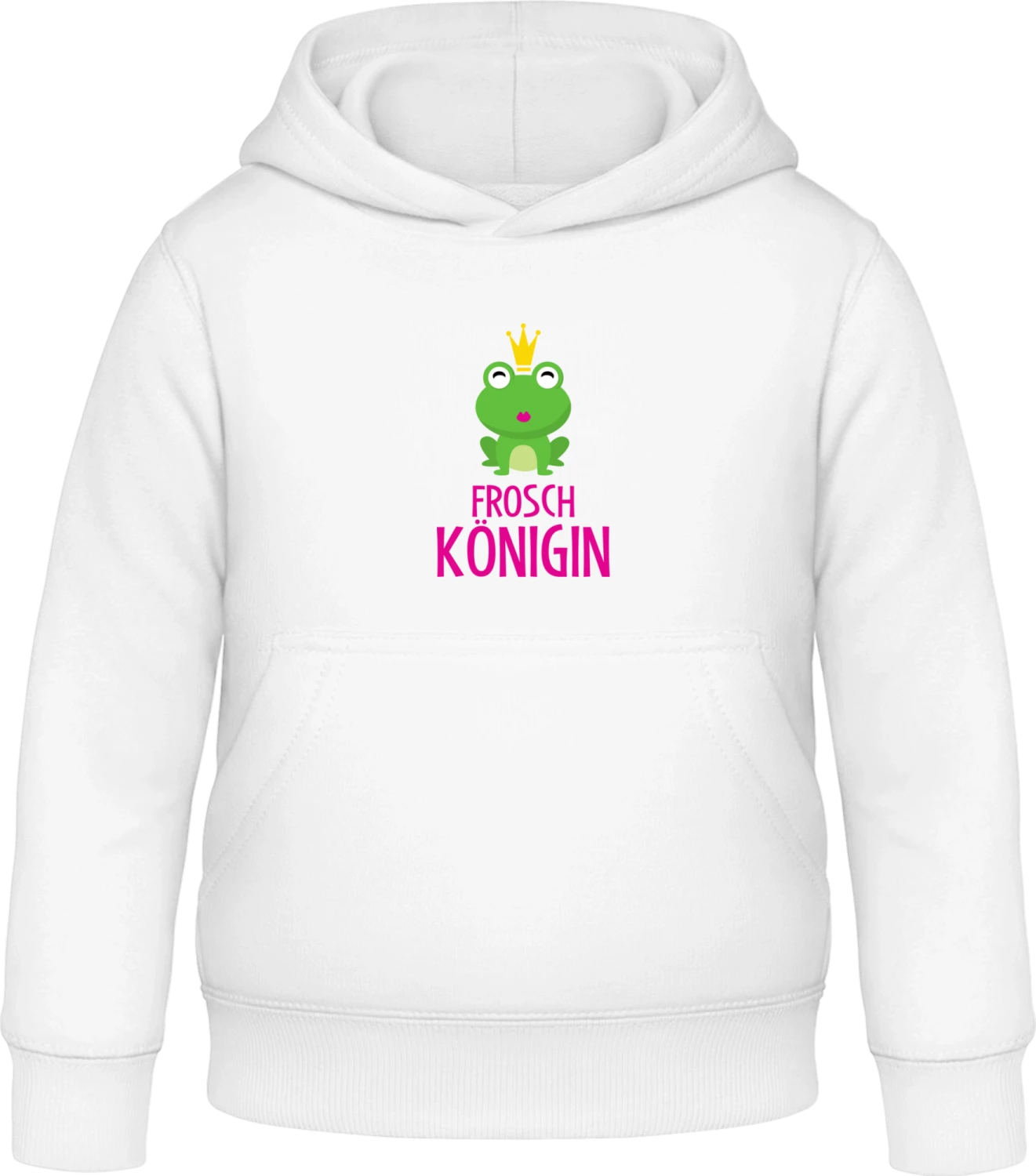 Frosch Königin  - Arctic white Awdis Hoodie Kids - Front