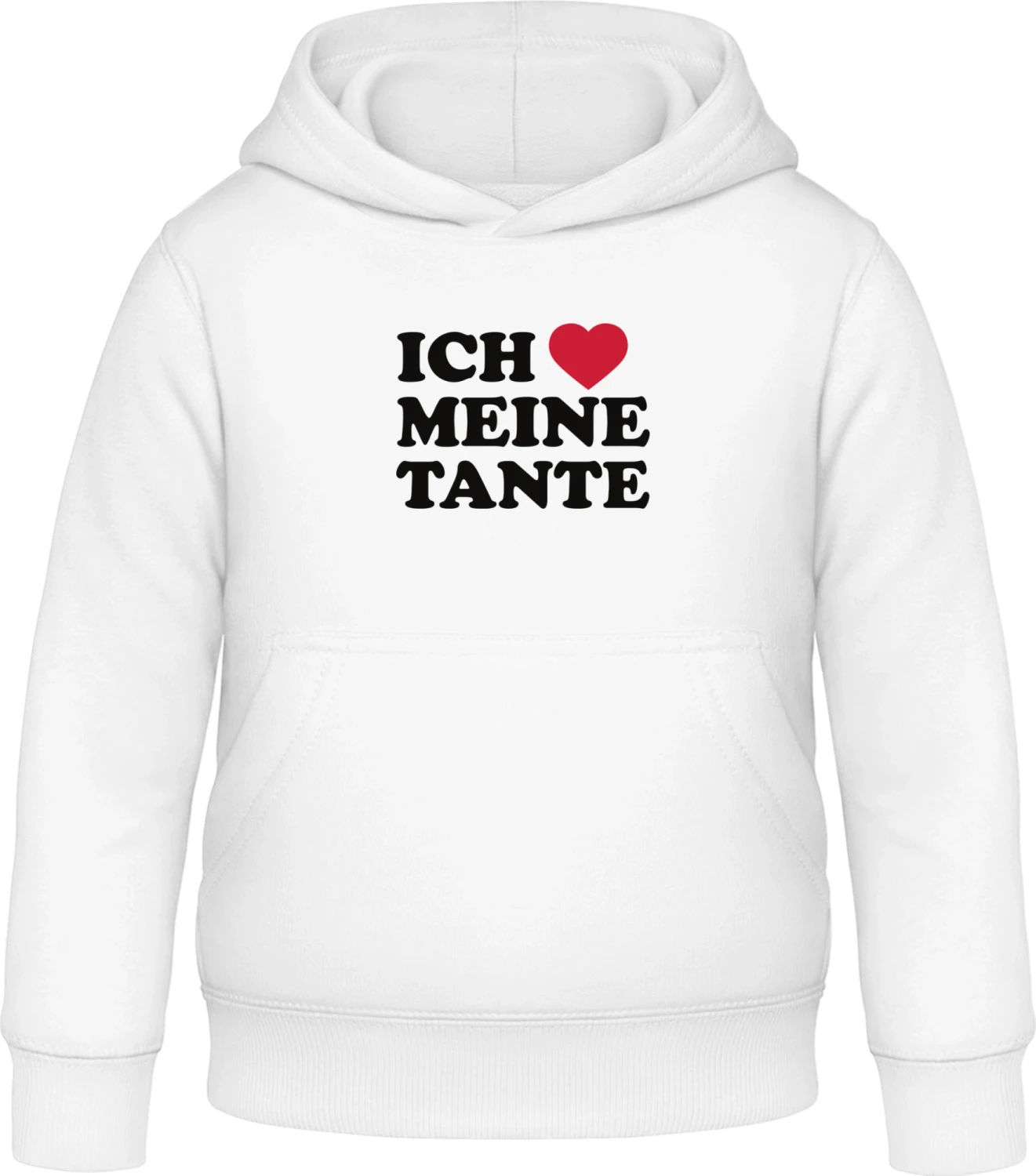 Ich liebe meine Tante - Arctic white Awdis Hoodie Kids - Front