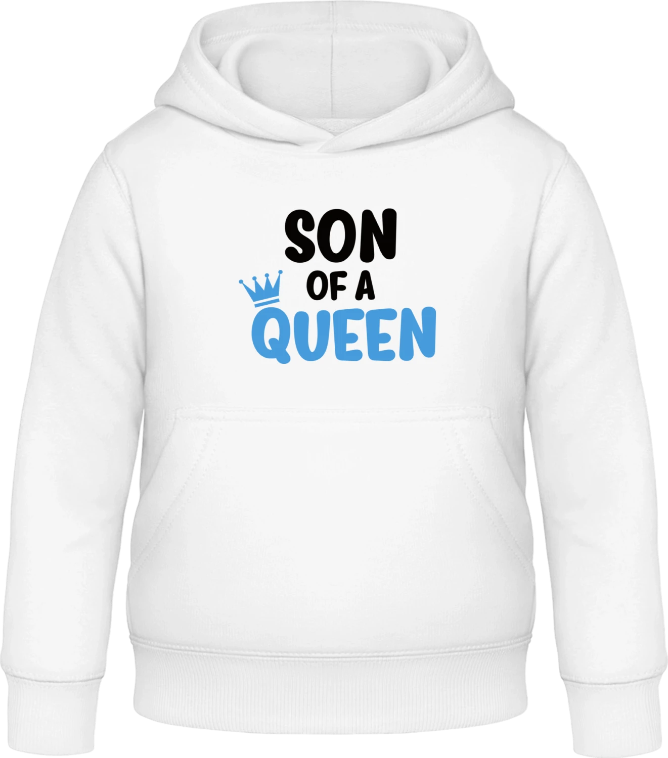 Son Of Queen - Arctic white Awdis Hoodie Kids - Front