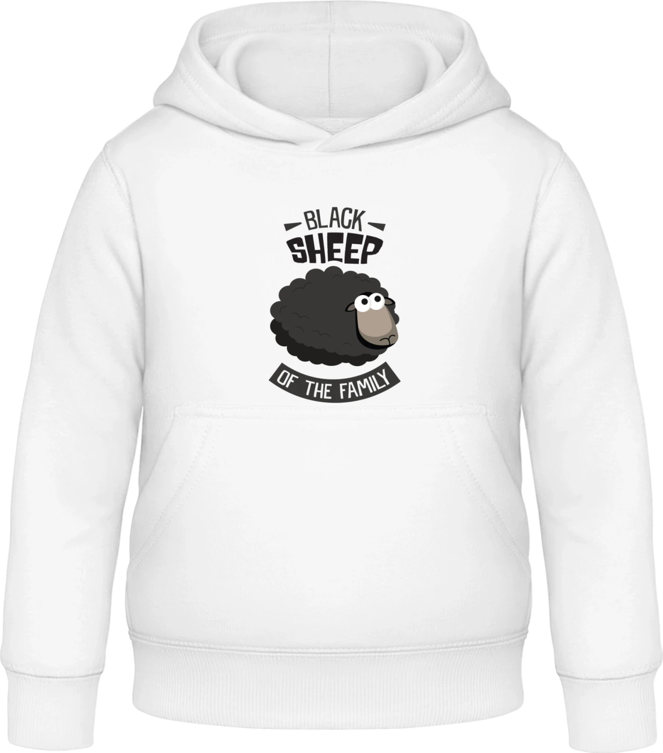 Black Sheep Of The Family - Arctic white Awdis Hoodie Kids - Front