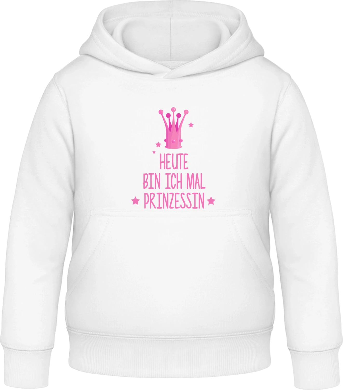 Heute bin ich mal Prinzessin - Arctic white Awdis Hoodie Kids - Front