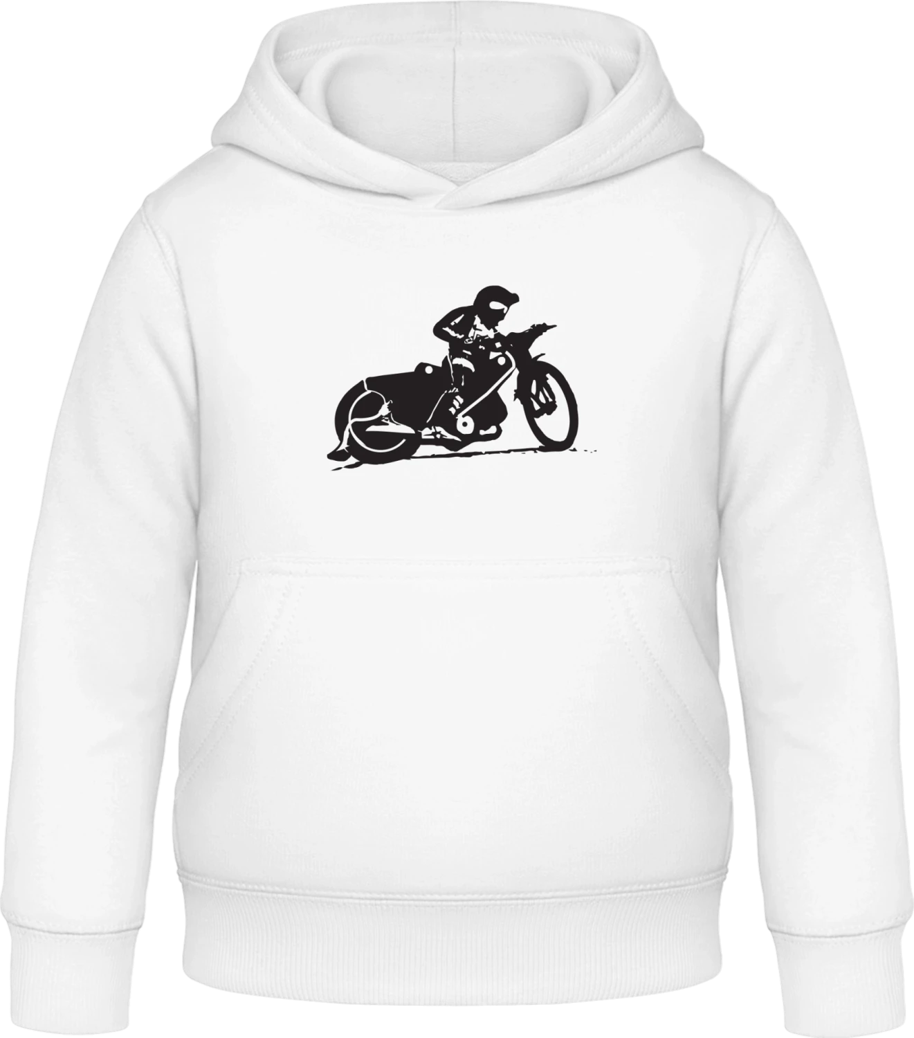 Speedway Racing Silhouette - Arctic white Awdis Hoodie Kids - Front