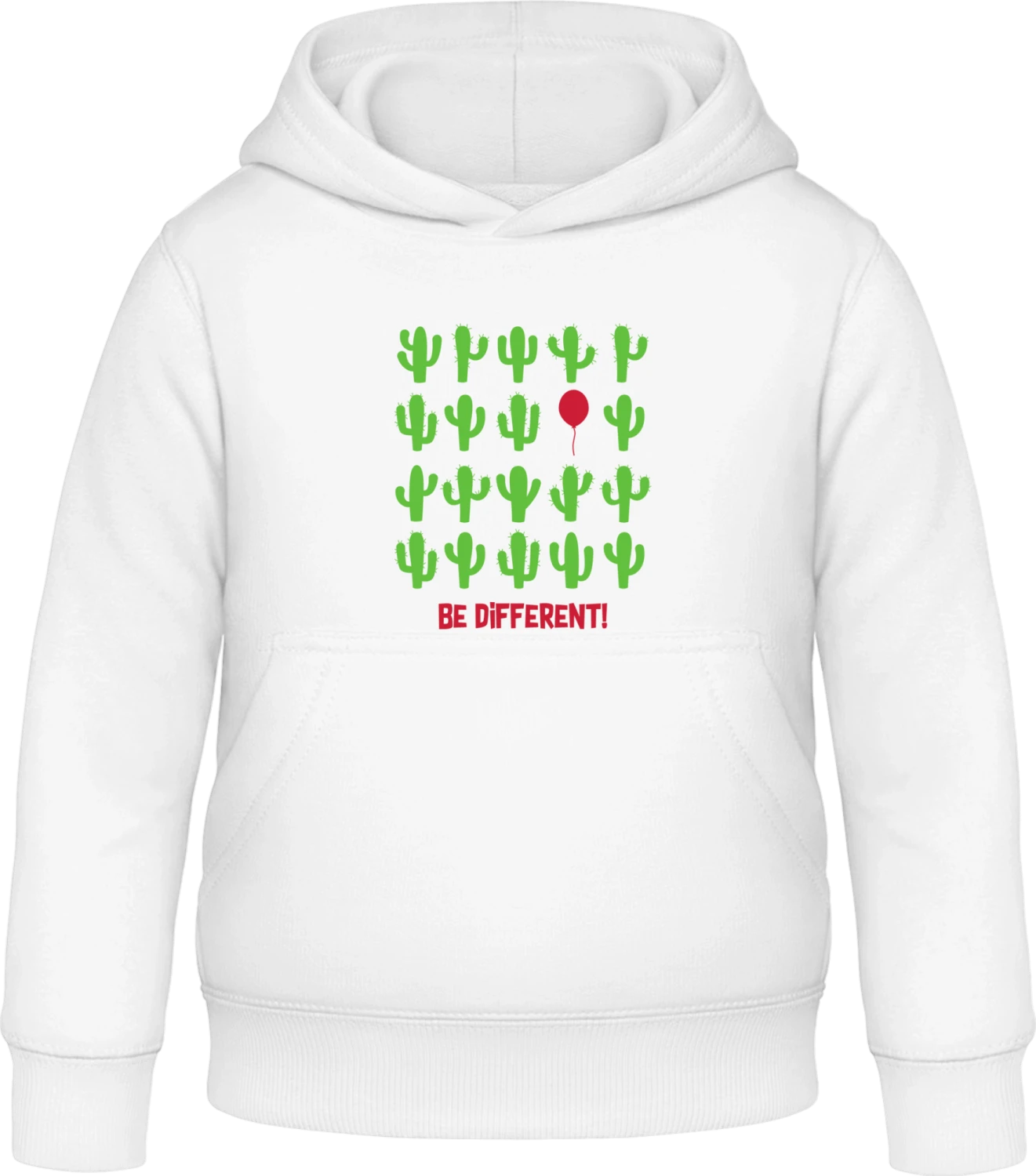 Be Different Red Balloon - Arctic white Awdis Hoodie Kids - Front