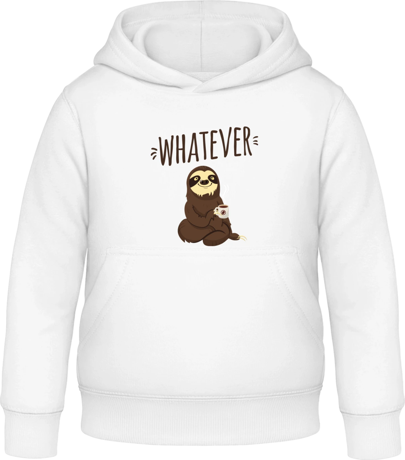 Whatever - Arctic white Awdis Hoodie Kids - Front