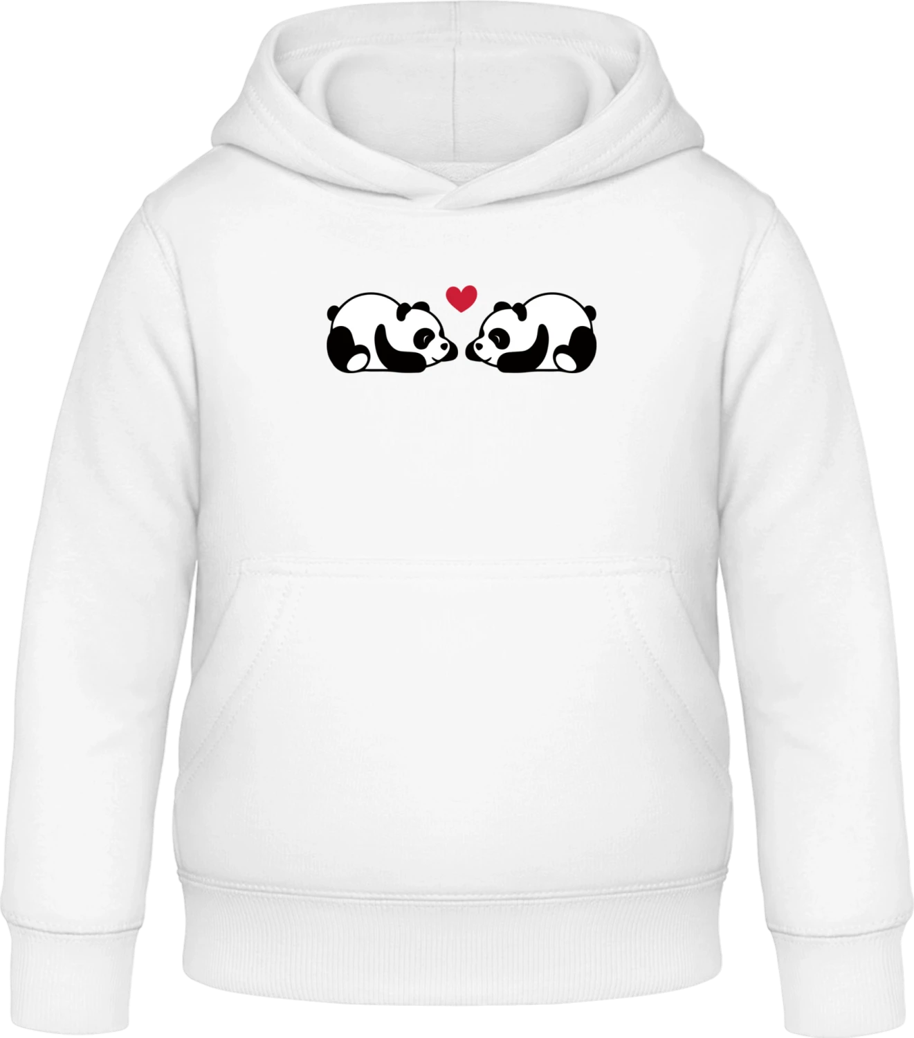 Cute Little Sleeping Pandas In Love - Arctic white Awdis Hoodie Kids - Front