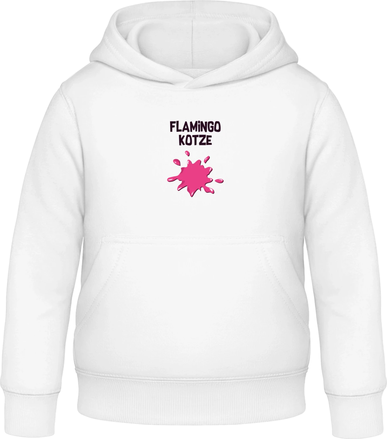 Flamingo Kotze  - Arctic white Awdis Hoodie Kids - Front