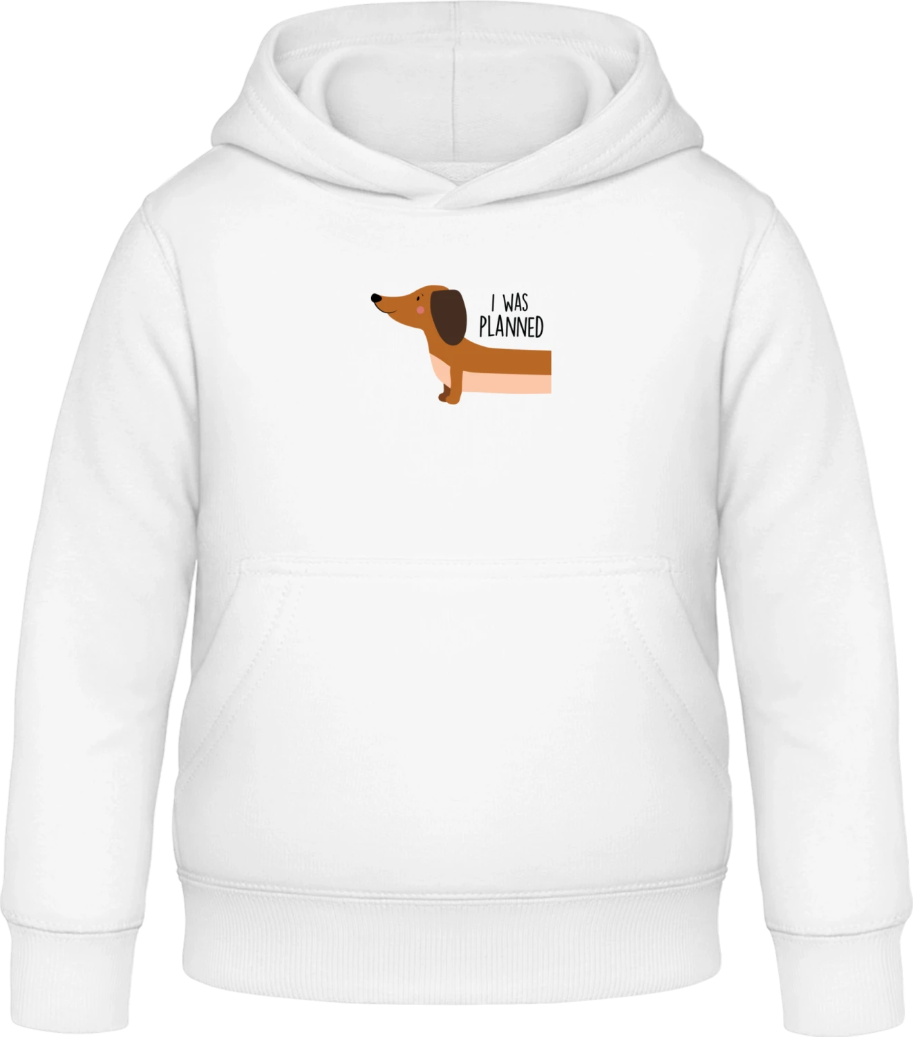 I Was Planned - Arctic white Awdis Hoodie Kids - Front