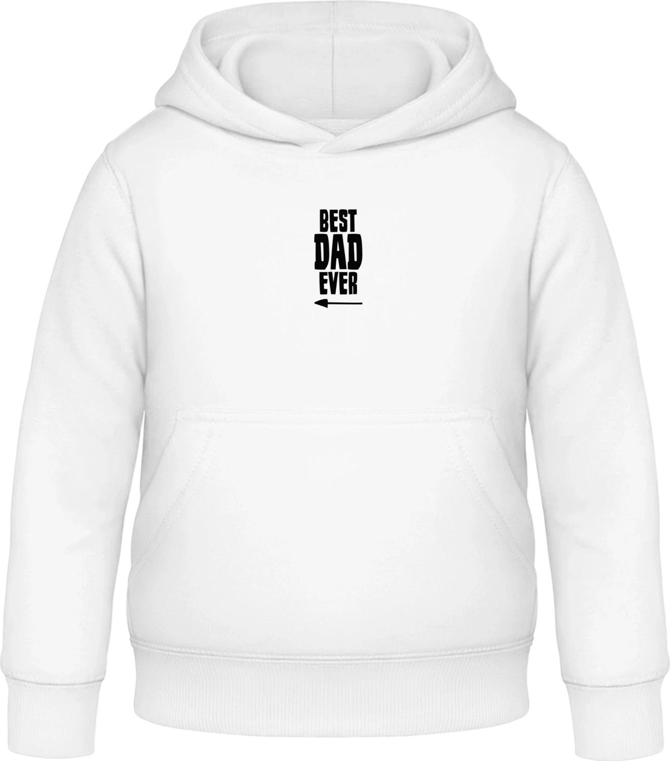 Best Dad Ever Arrow - Arctic white Awdis Hoodie Kids - Front