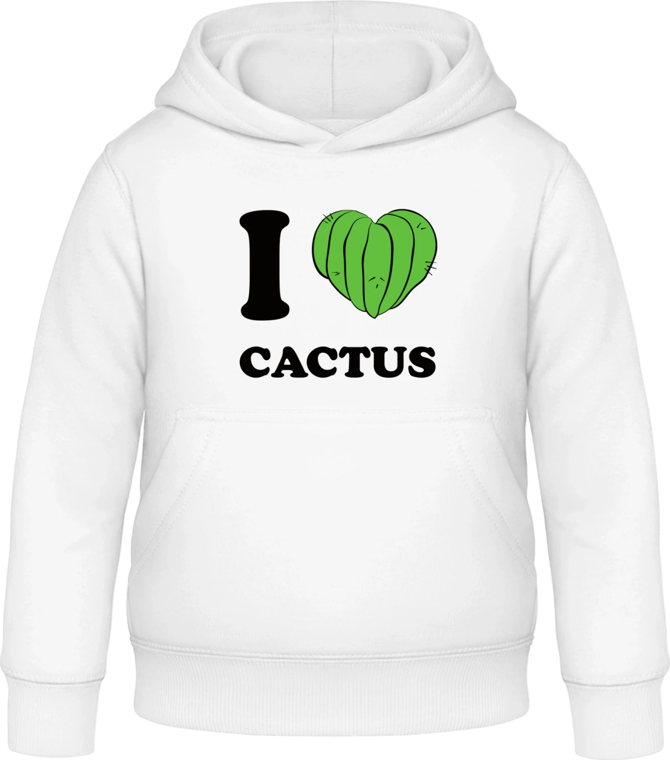 I Love Cactus - Arctic white Awdis Hoodie Kids - Front