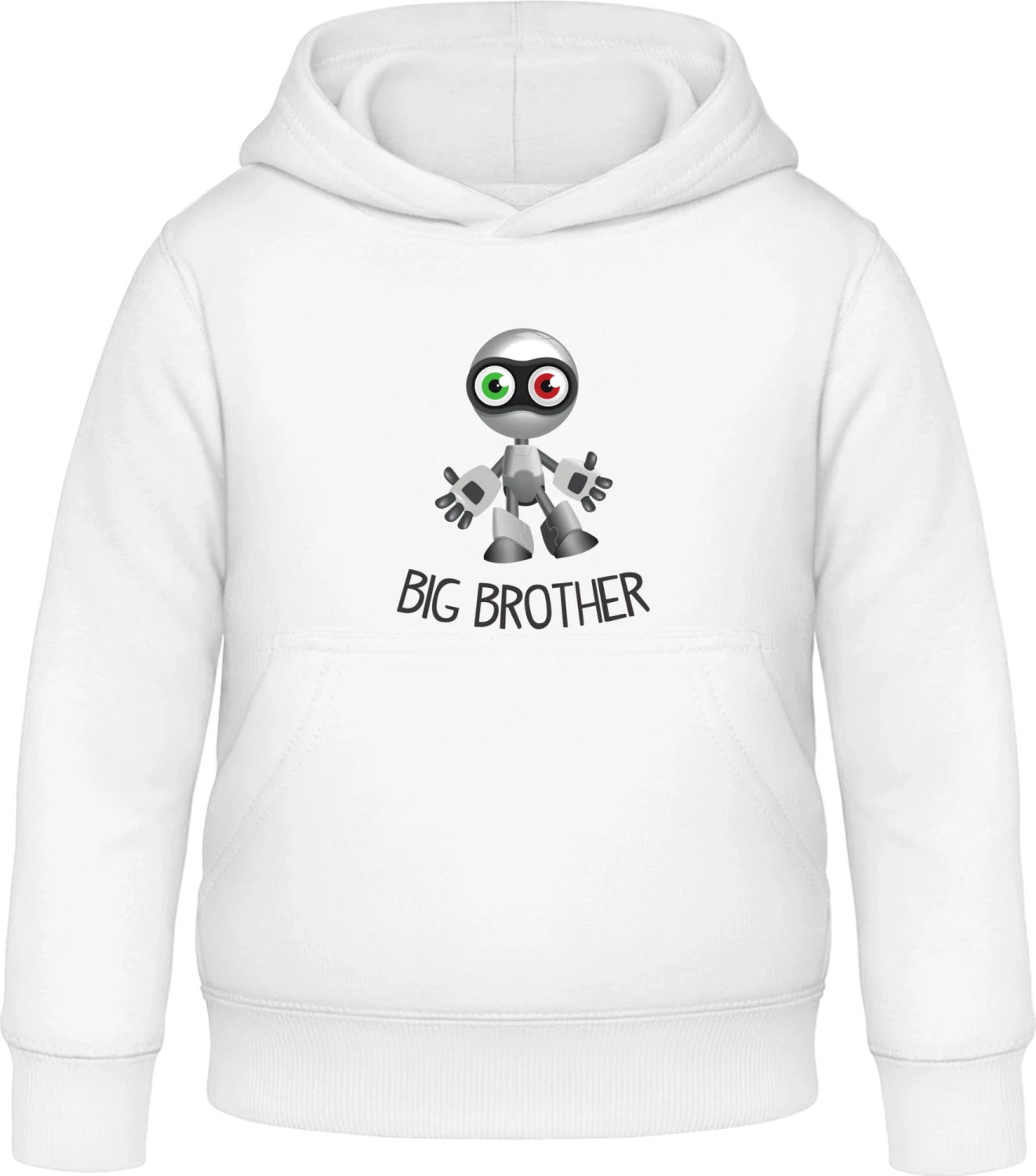 Big Brother Robot - Arctic white Awdis Hoodie Kids - Front