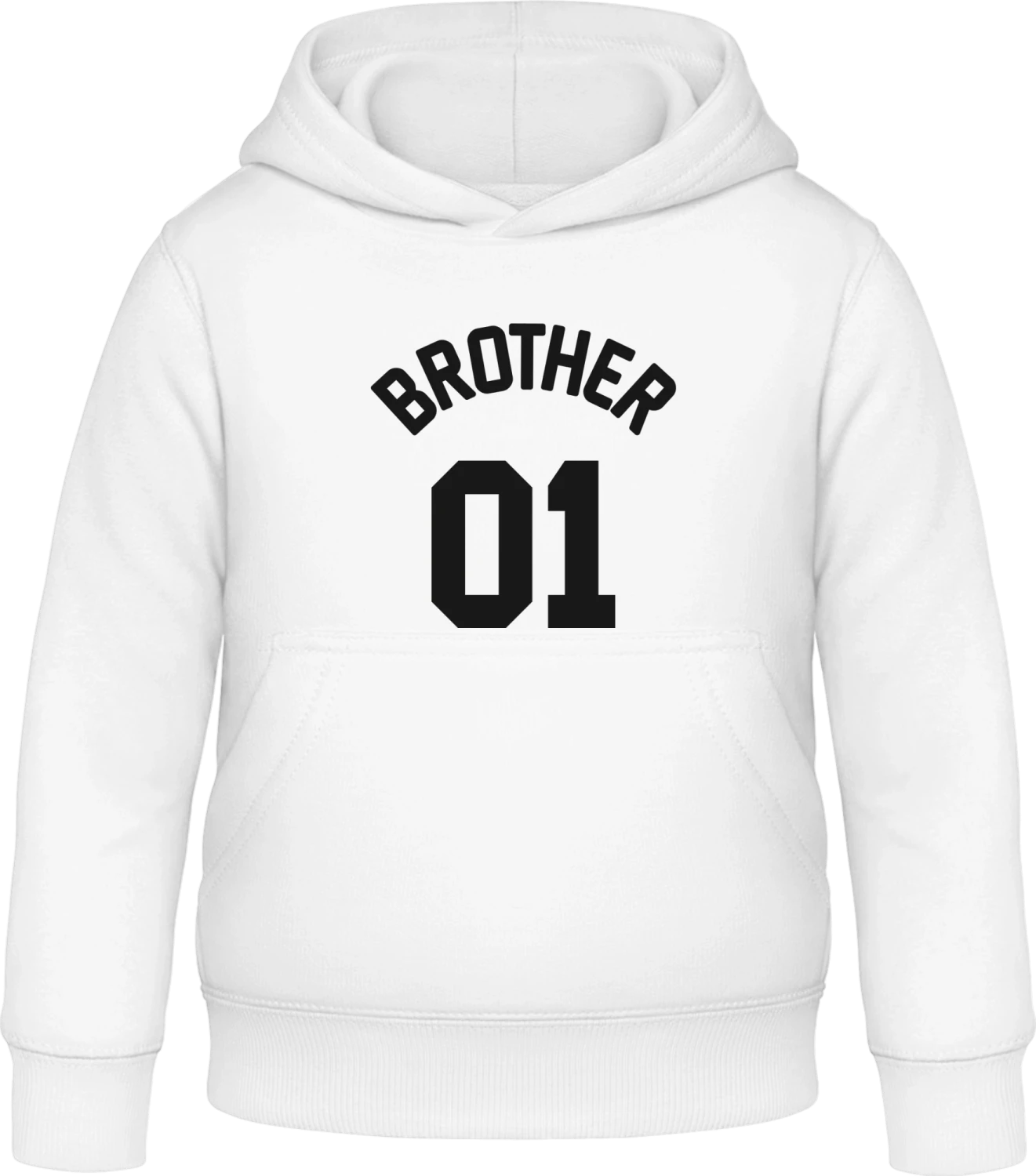 Brother 01 - Arctic white Awdis Hoodie Kids - Front