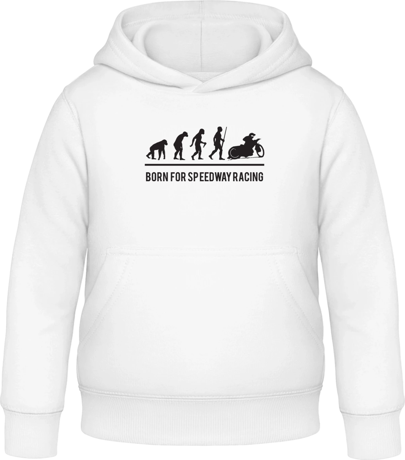 Evolution Born For Speedway Racing - Arctic white Awdis Hoodie Kids - Front